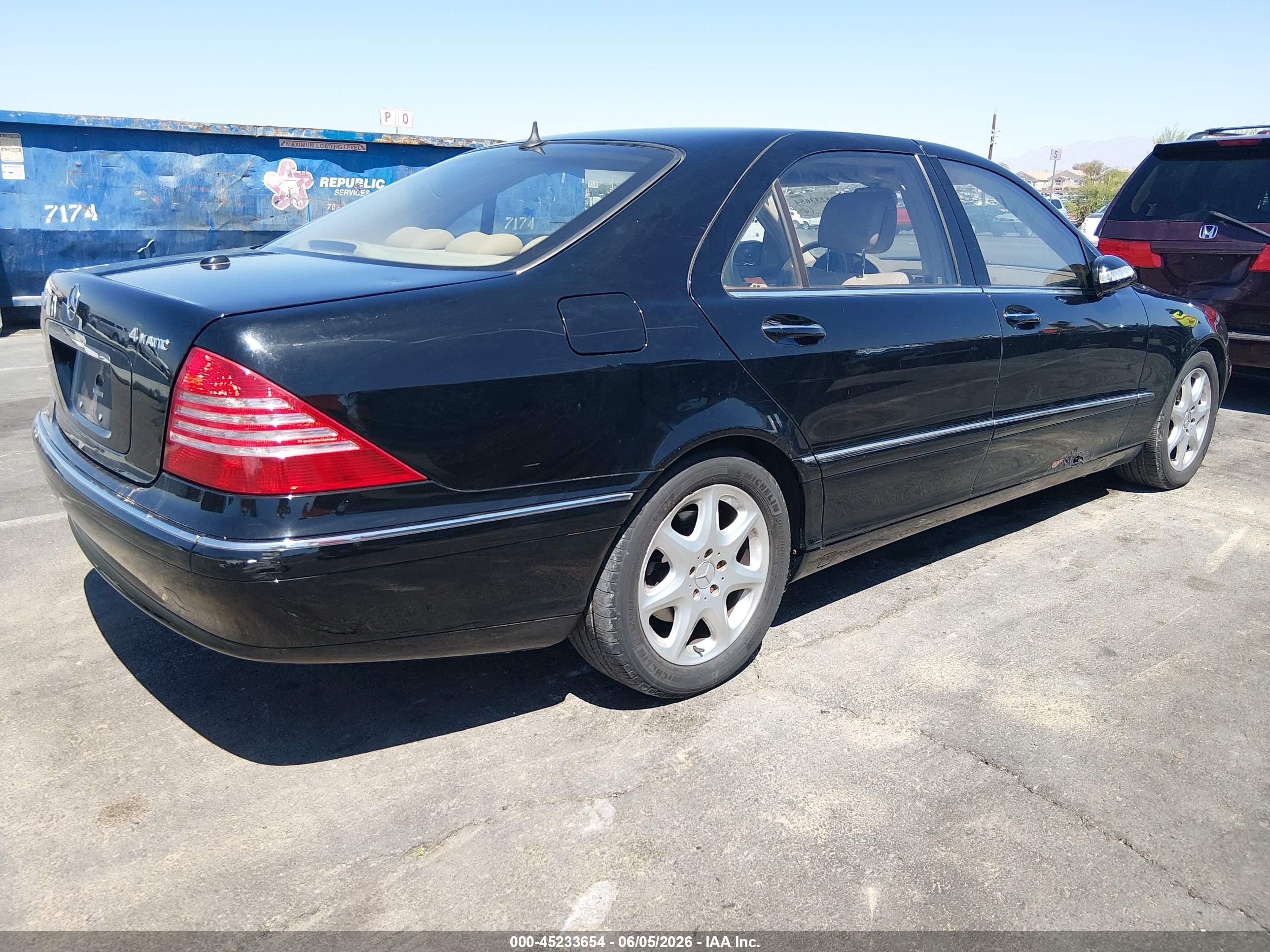 2006 Mercedes-benz S 430 4matic Black vin: WDBNG83J36A472683