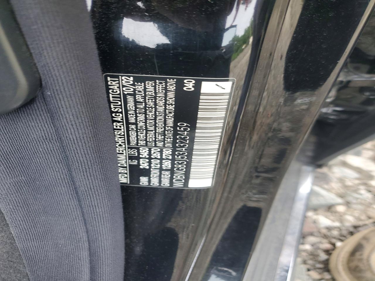 2003 Mercedes-benz S 430 4matic Black vin: WDBNG83J53A323459