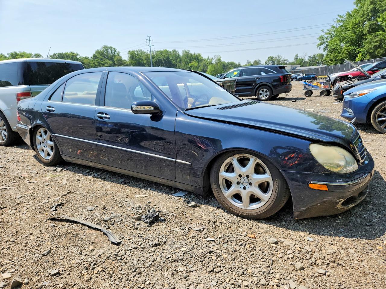 2005 Mercedes-benz S 430 4matic Blue vin: WDBNG83J75A455853