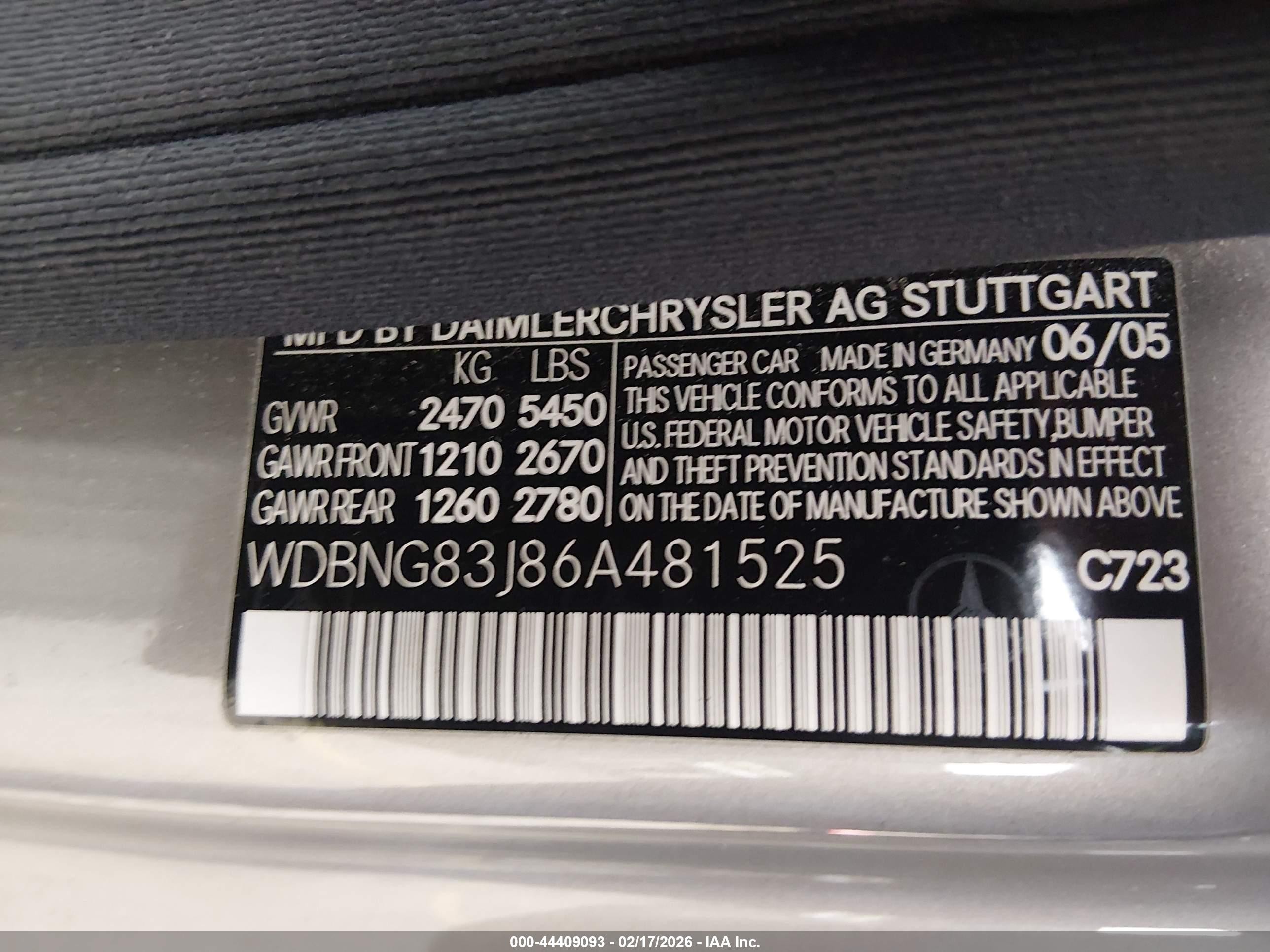 2006 Mercedes-benz S 430 4matic Серый vin: WDBNG83J86A481525