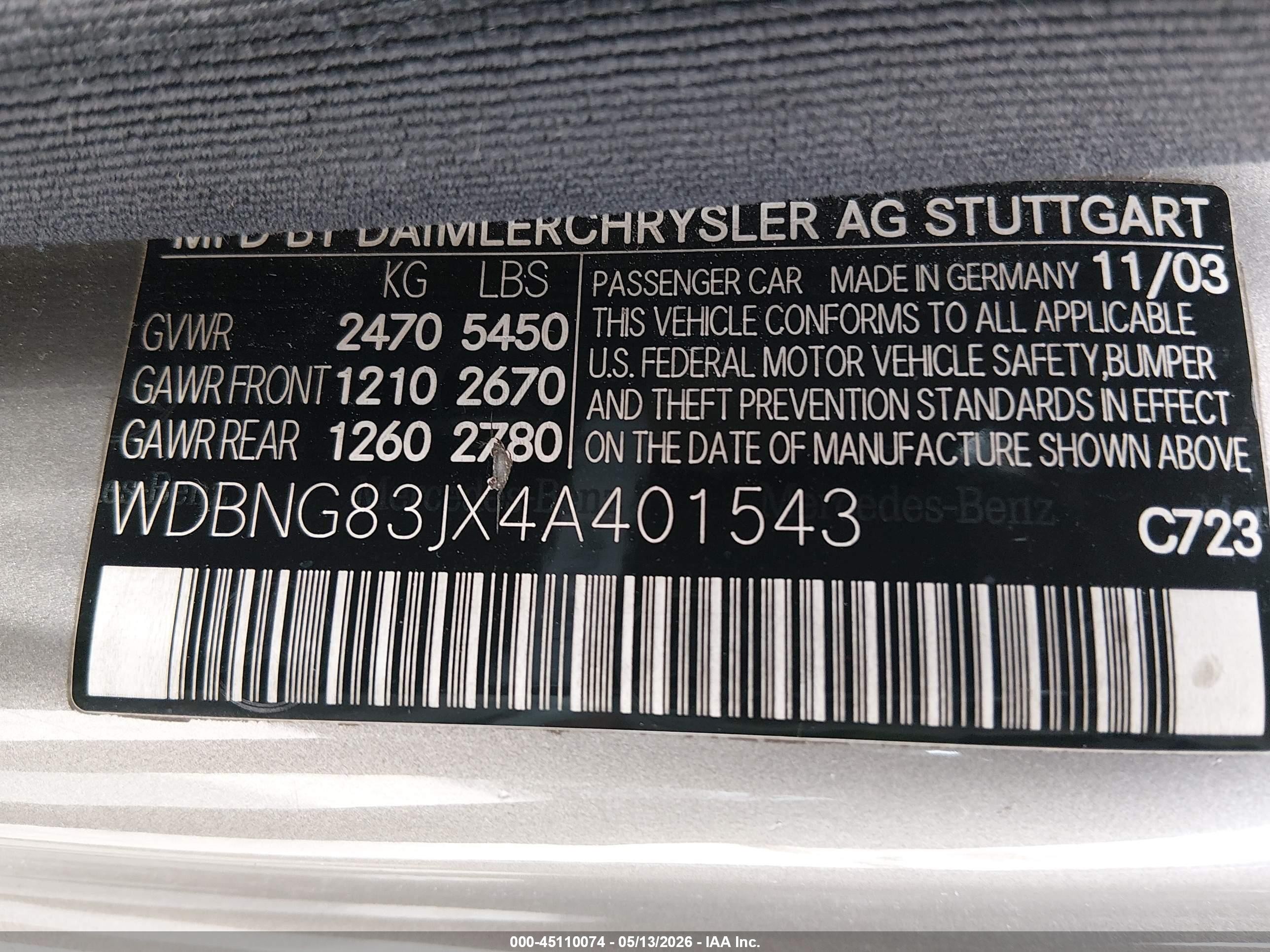 2004 Mercedes-benz S 430 4matic Silver vin: WDBNG83JX4A401543