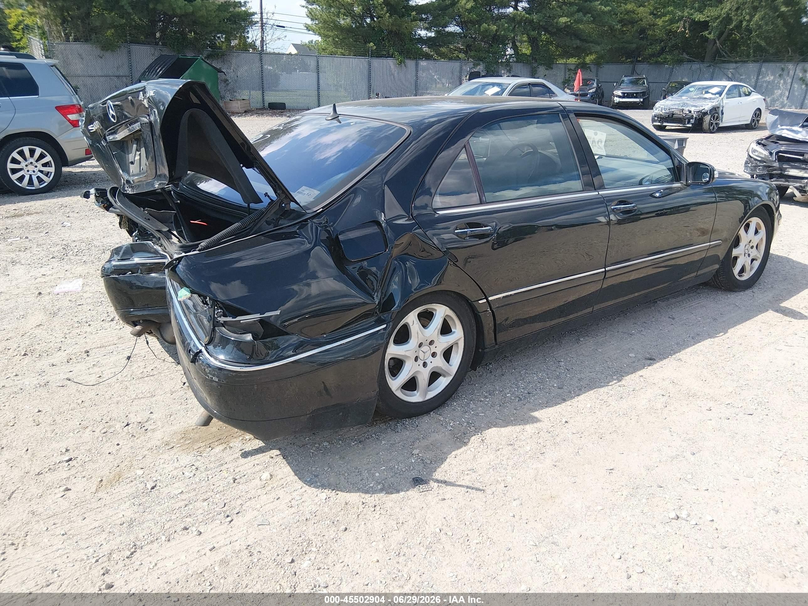 2004 Mercedes-benz S 500 4matic Black vin: WDBNG84J04A391734