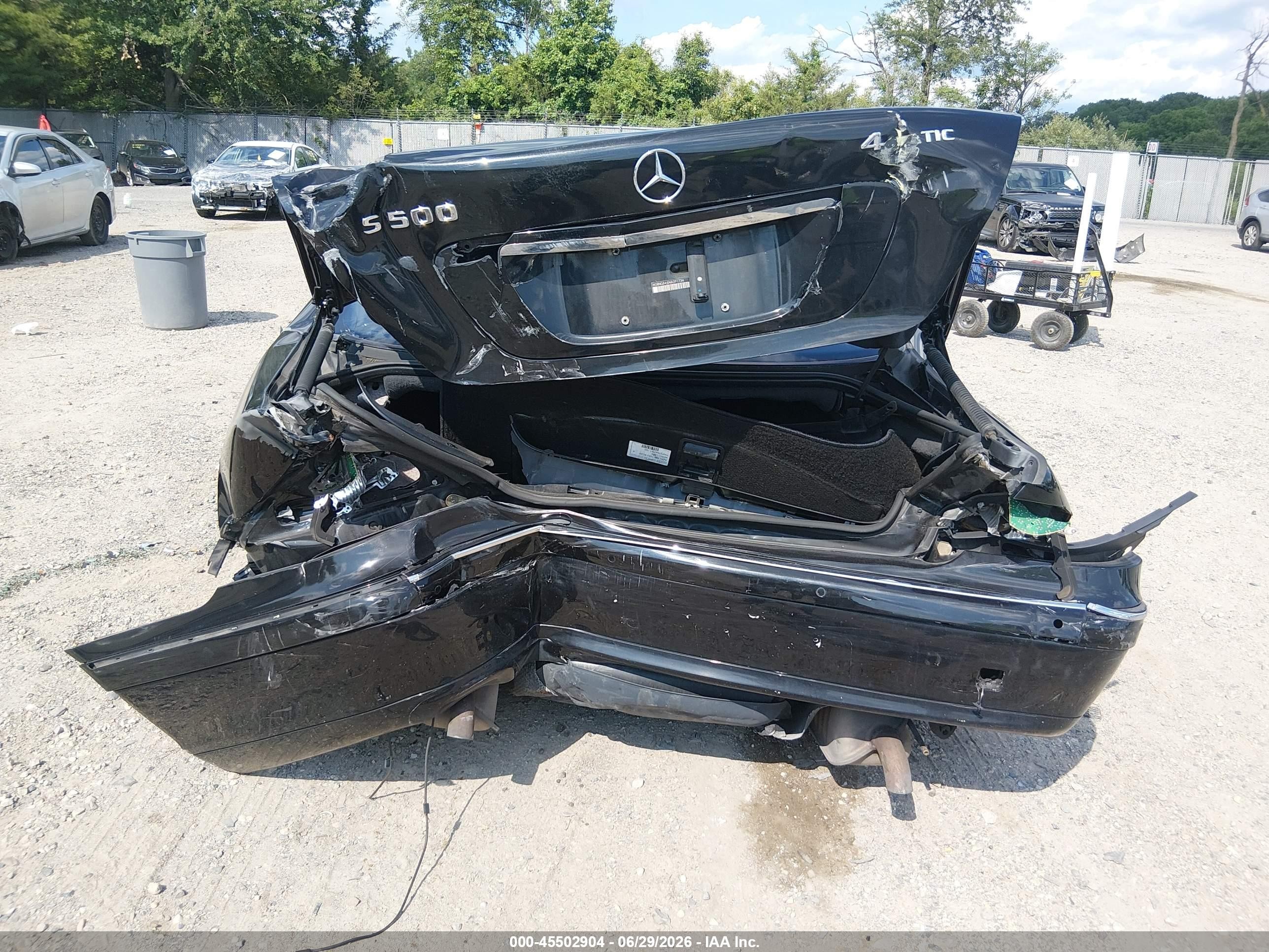 2004 Mercedes-benz S 500 4matic Black vin: WDBNG84J04A391734