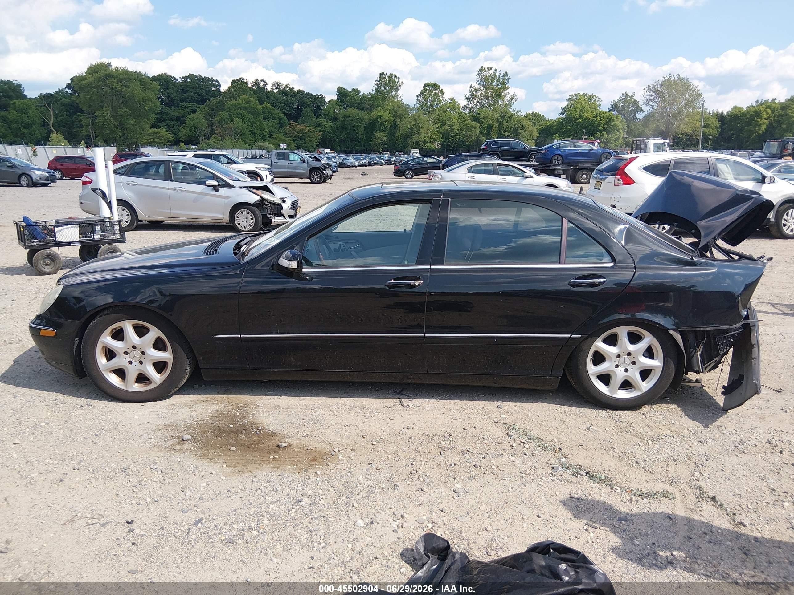 2004 Mercedes-benz S 500 4matic Black vin: WDBNG84J04A391734