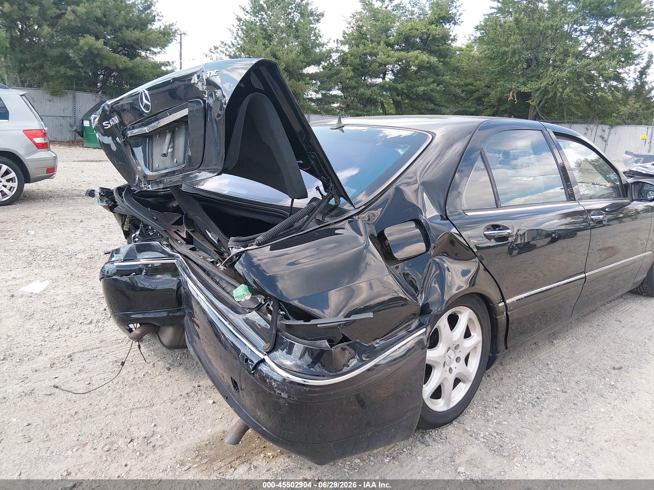 2004 Mercedes-benz S 500 4matic Black vin: WDBNG84J04A391734