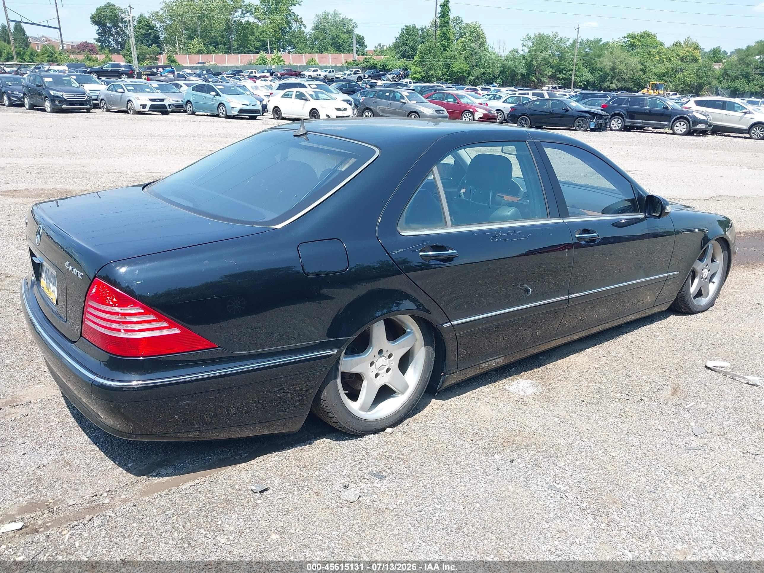 2005 Mercedes-benz S 500 4matic Black vin: WDBNG84J55A458572