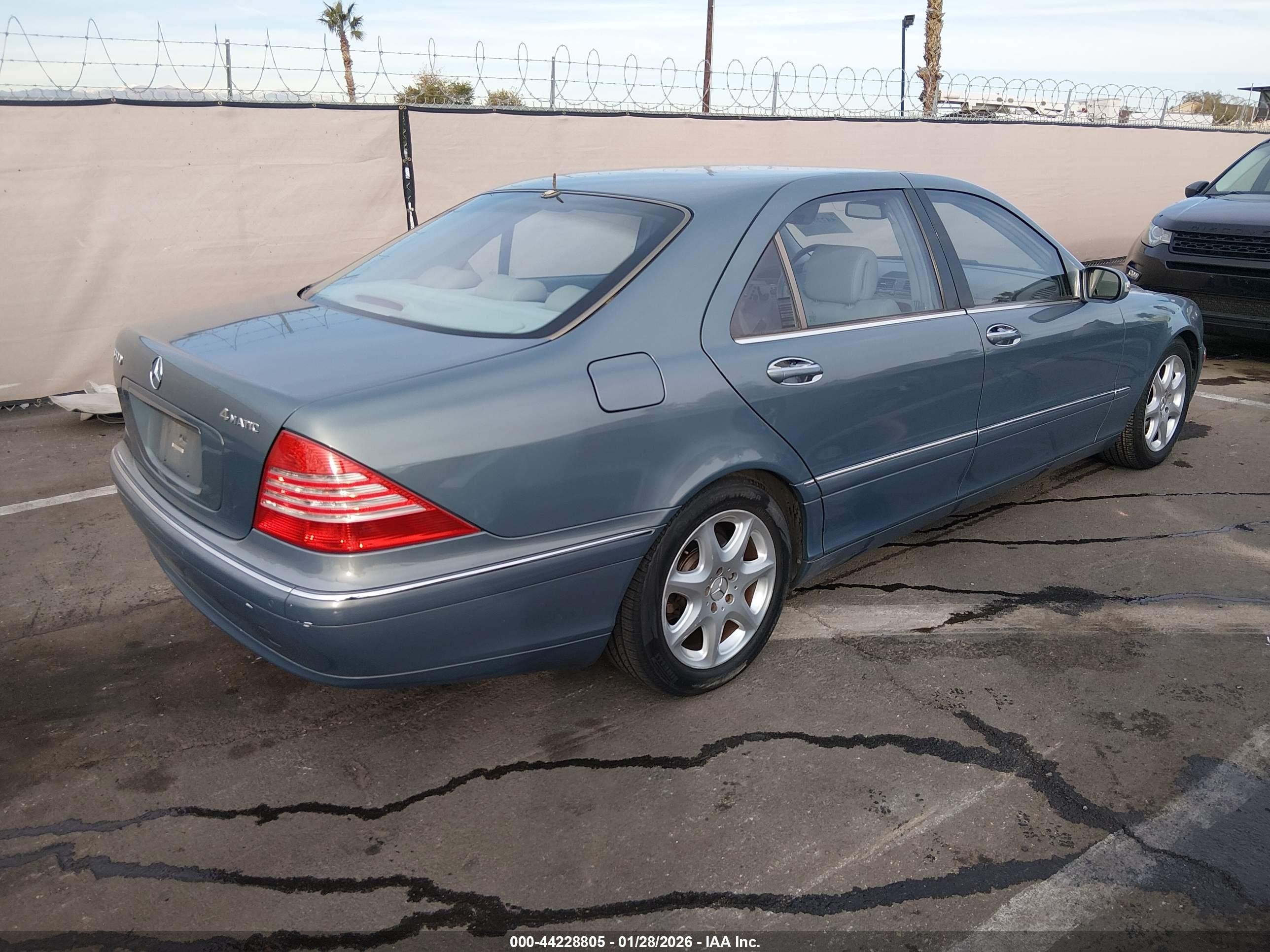 2004 Mercedes-benz S 500 4matic Light Blue vin: WDBNG84J64A414420