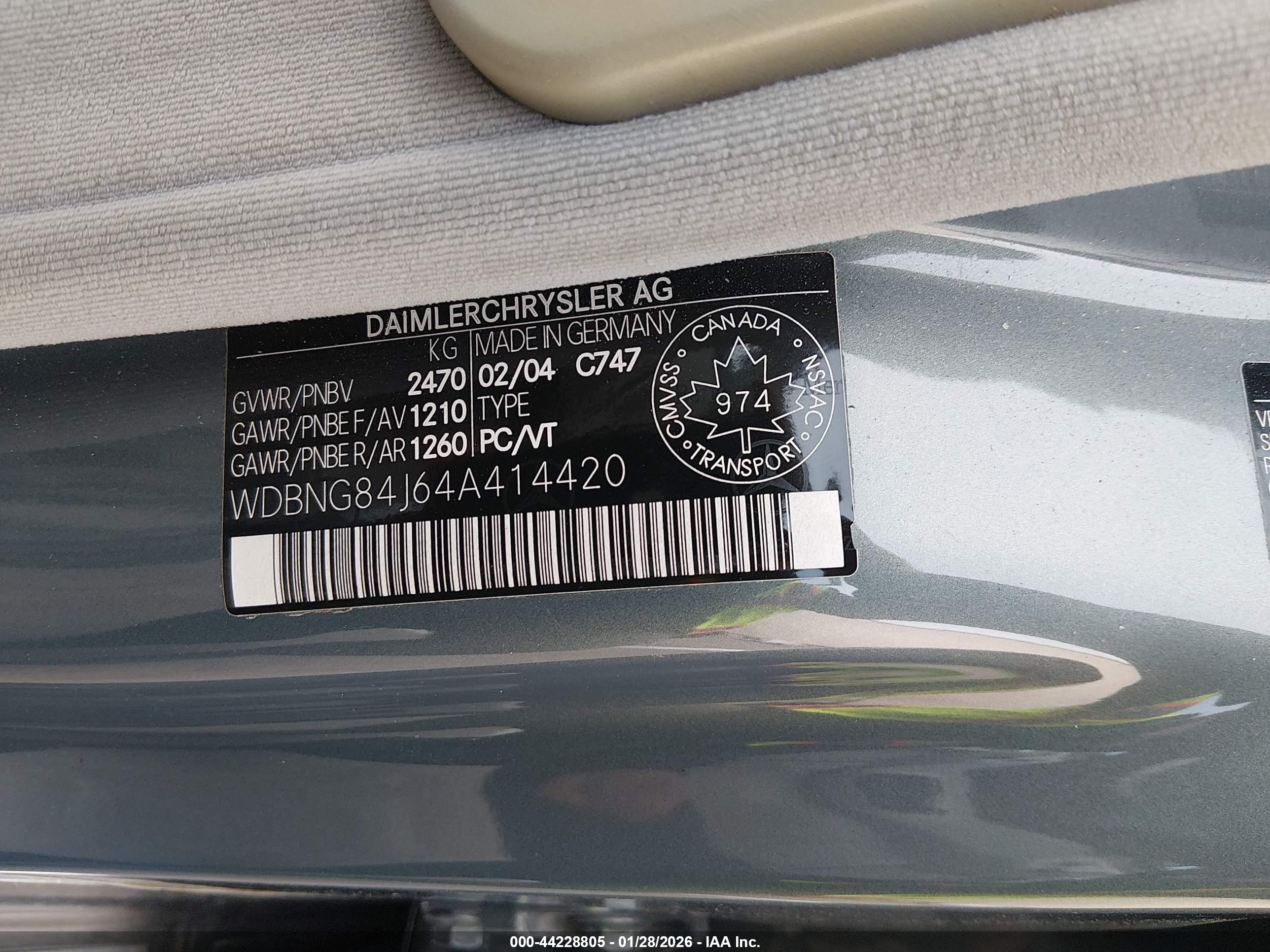 2004 Mercedes-benz S 500 4matic Light Blue vin: WDBNG84J64A414420