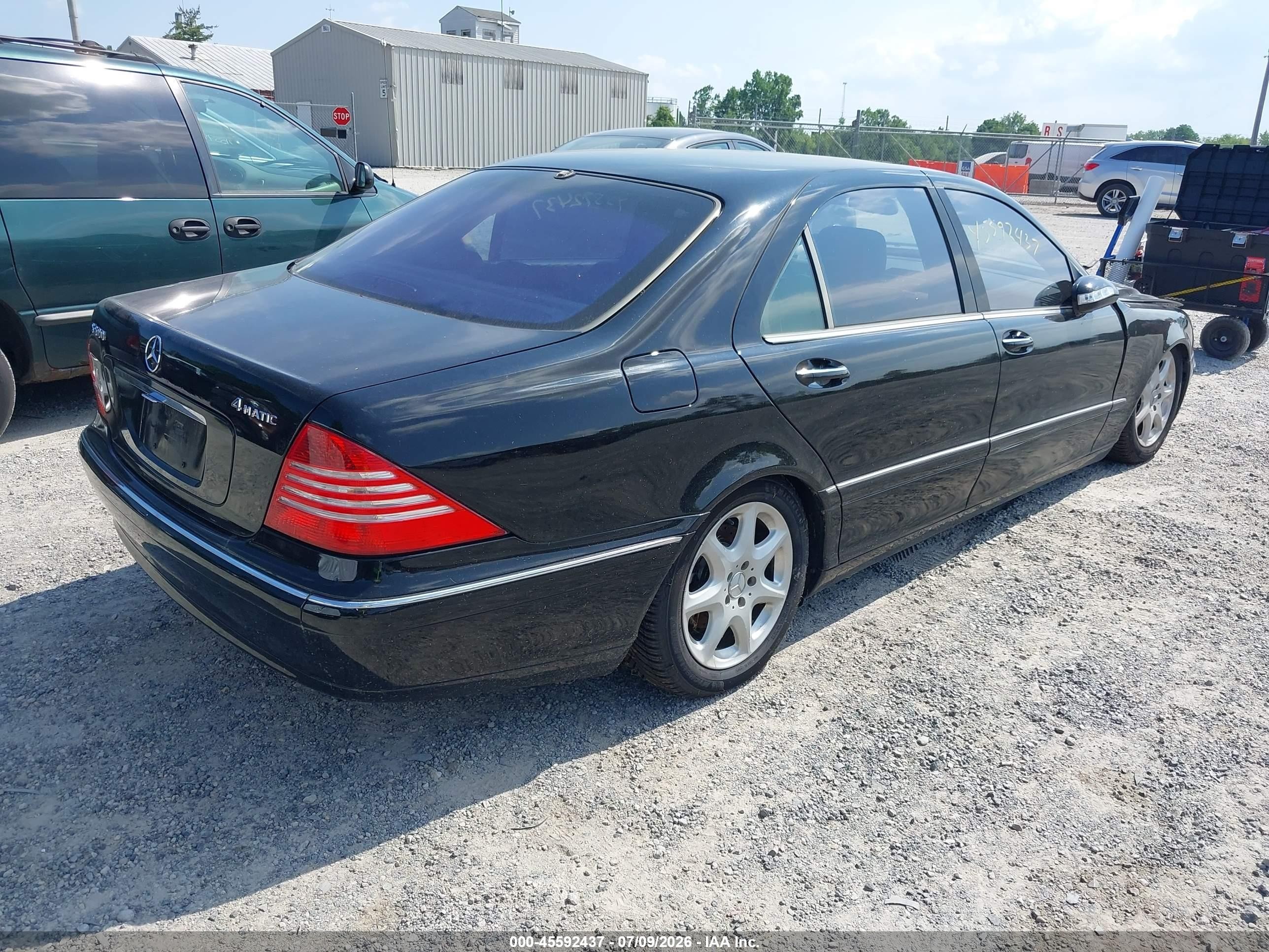 2005 Mercedes-benz S 500 4matic Black vin: WDBNG84J65A448066