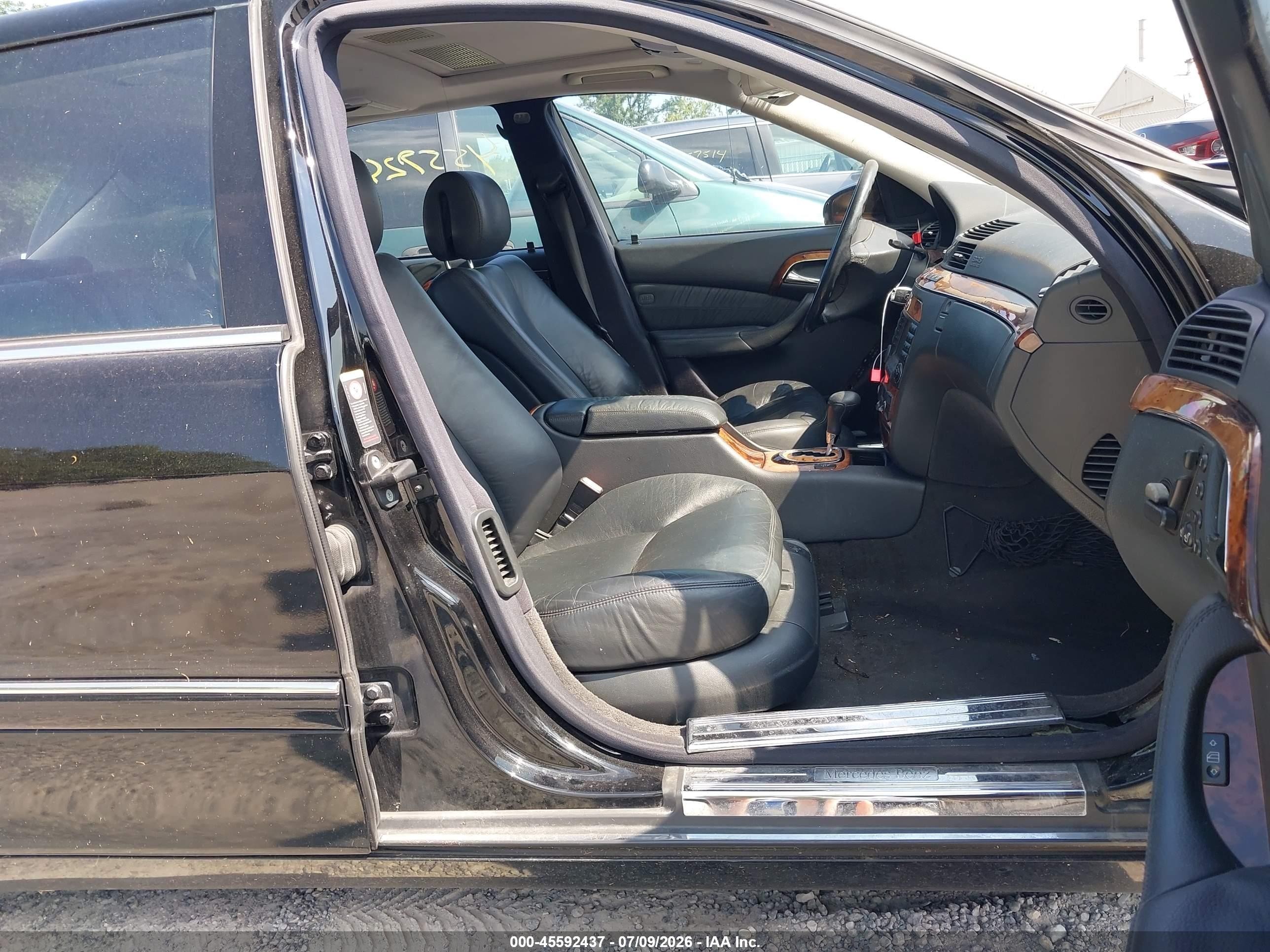 2005 Mercedes-benz S 500 4matic Black vin: WDBNG84J65A448066