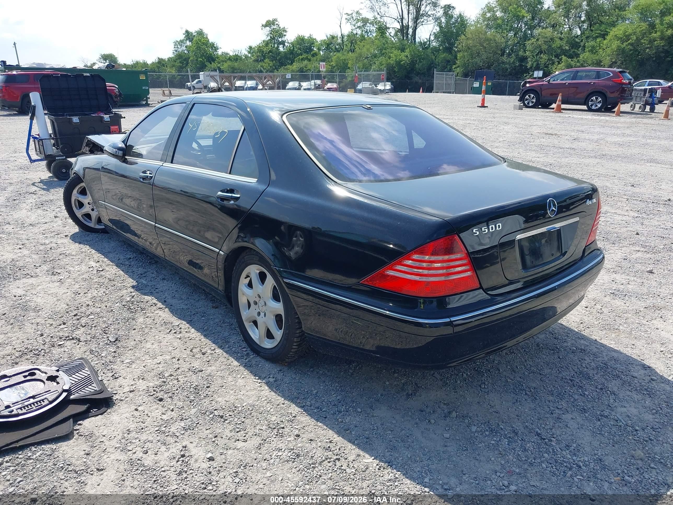 2005 Mercedes-benz S 500 4matic Black vin: WDBNG84J65A448066