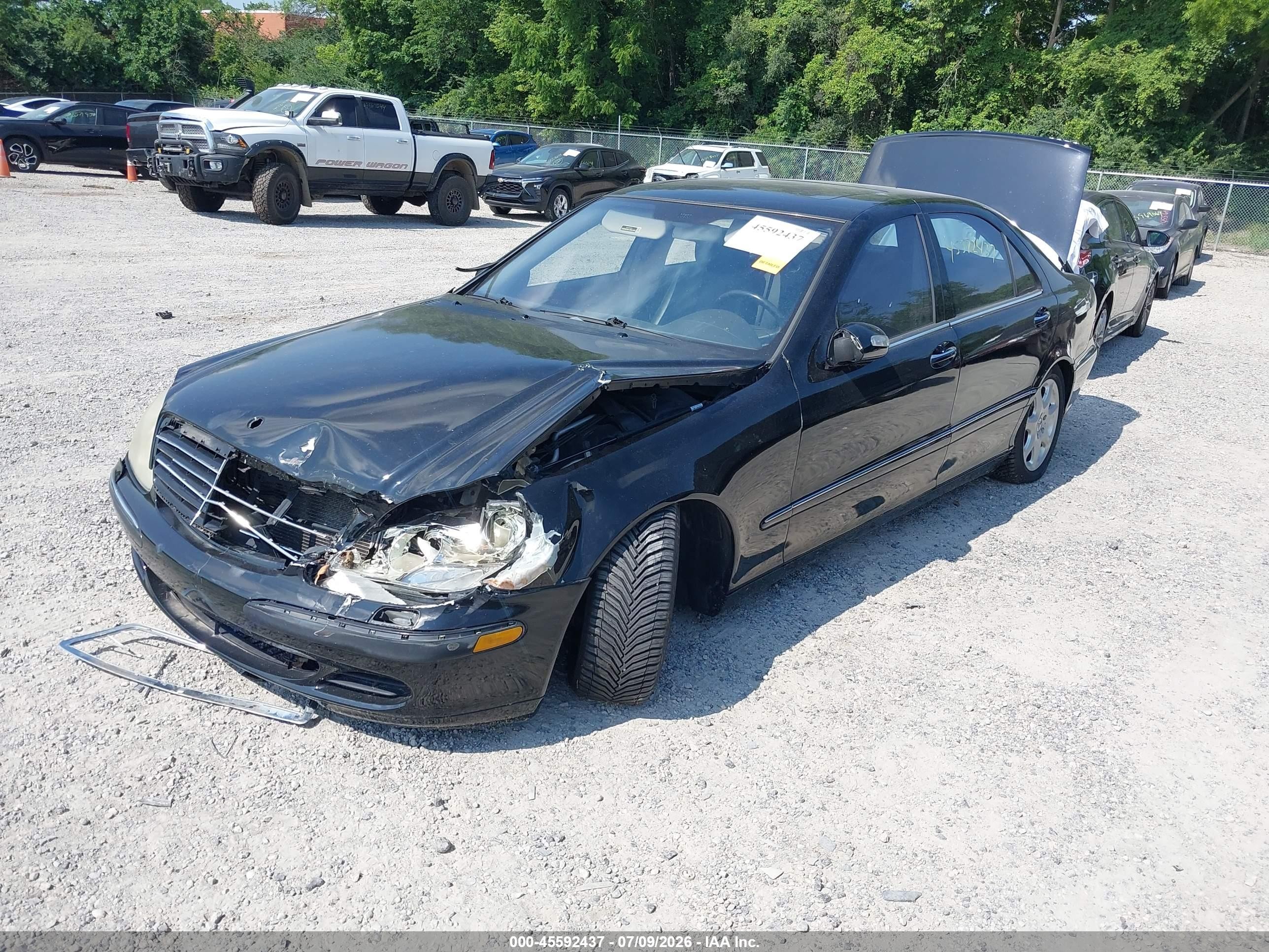 2005 Mercedes-benz S 500 4matic Black vin: WDBNG84J65A448066