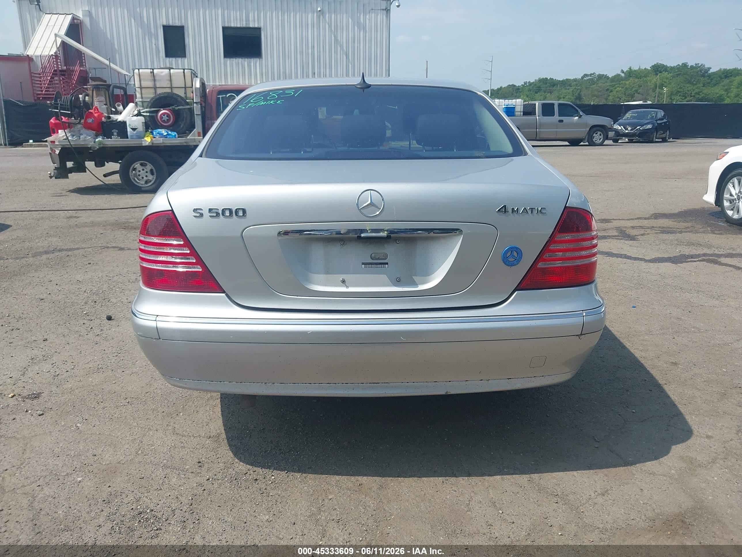 2004 Mercedes-benz S 500 4matic Silver vin: WDBNG84J74A427645