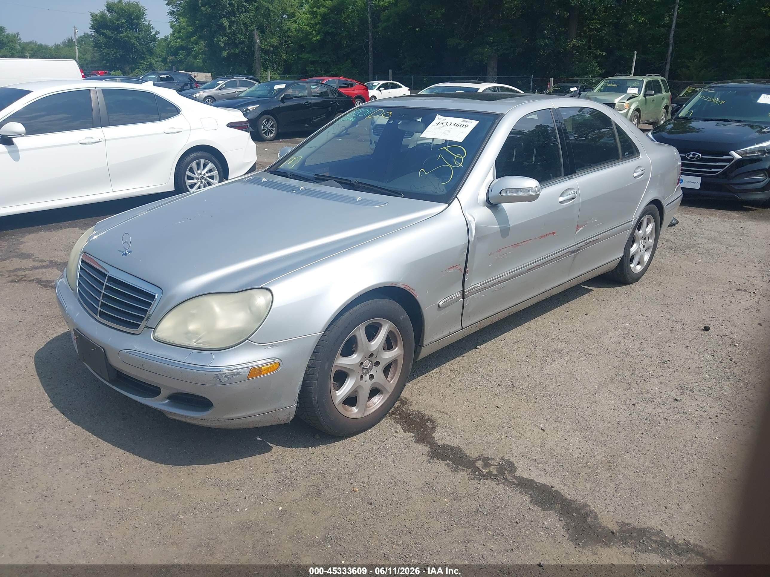 2004 Mercedes-benz S 500 4matic Silver vin: WDBNG84J74A427645