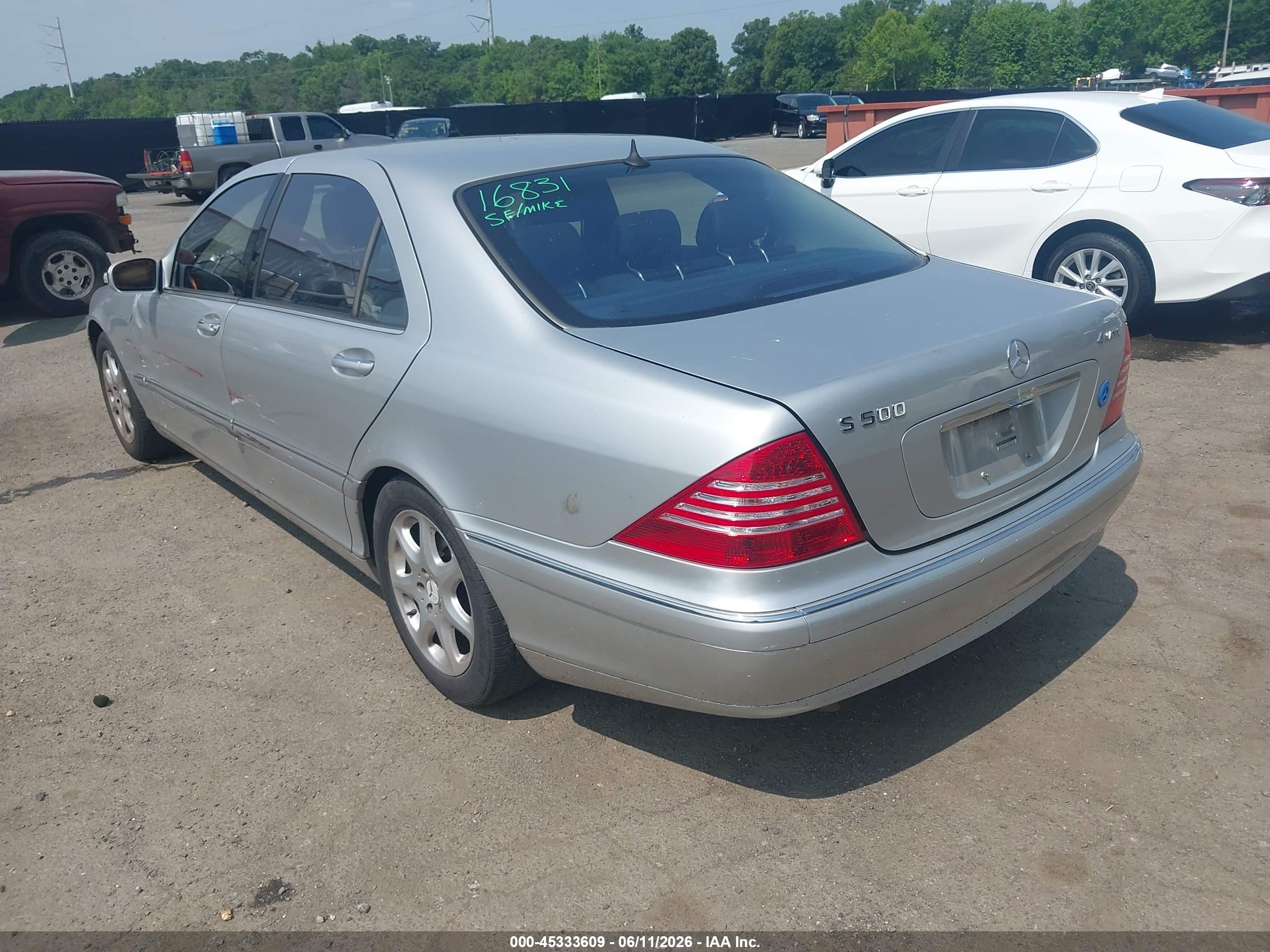 2004 Mercedes-benz S 500 4matic Silver vin: WDBNG84J74A427645