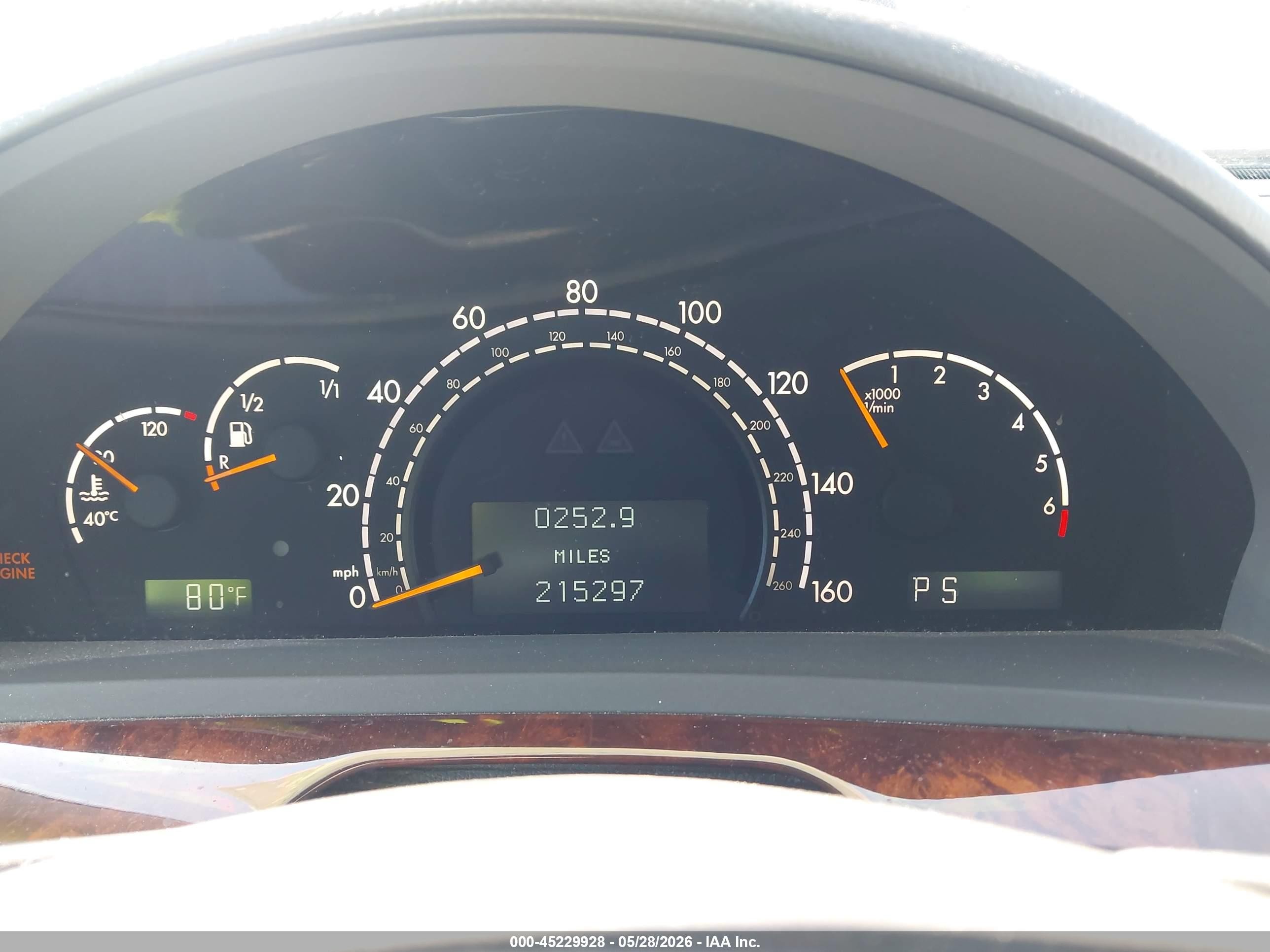 2003 Mercedes-benz S 500   Silver vin: WDBNG84J93A372596