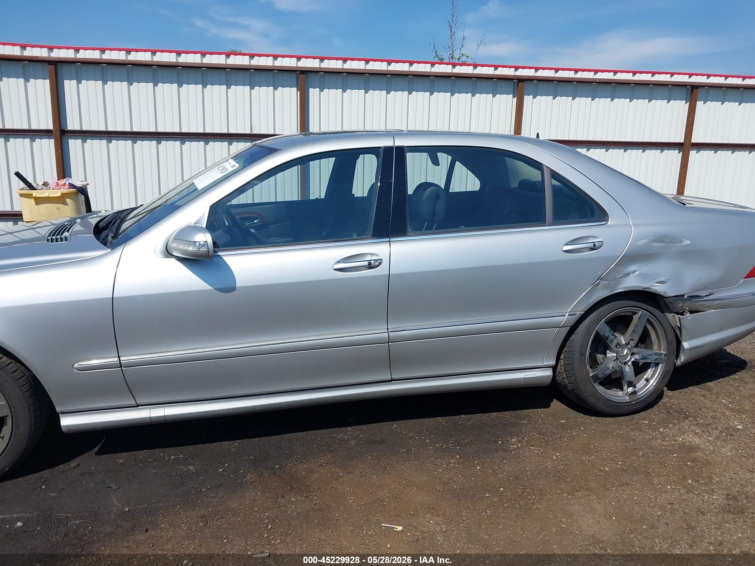 2003 Mercedes-benz S 500   Silver vin: WDBNG84J93A372596