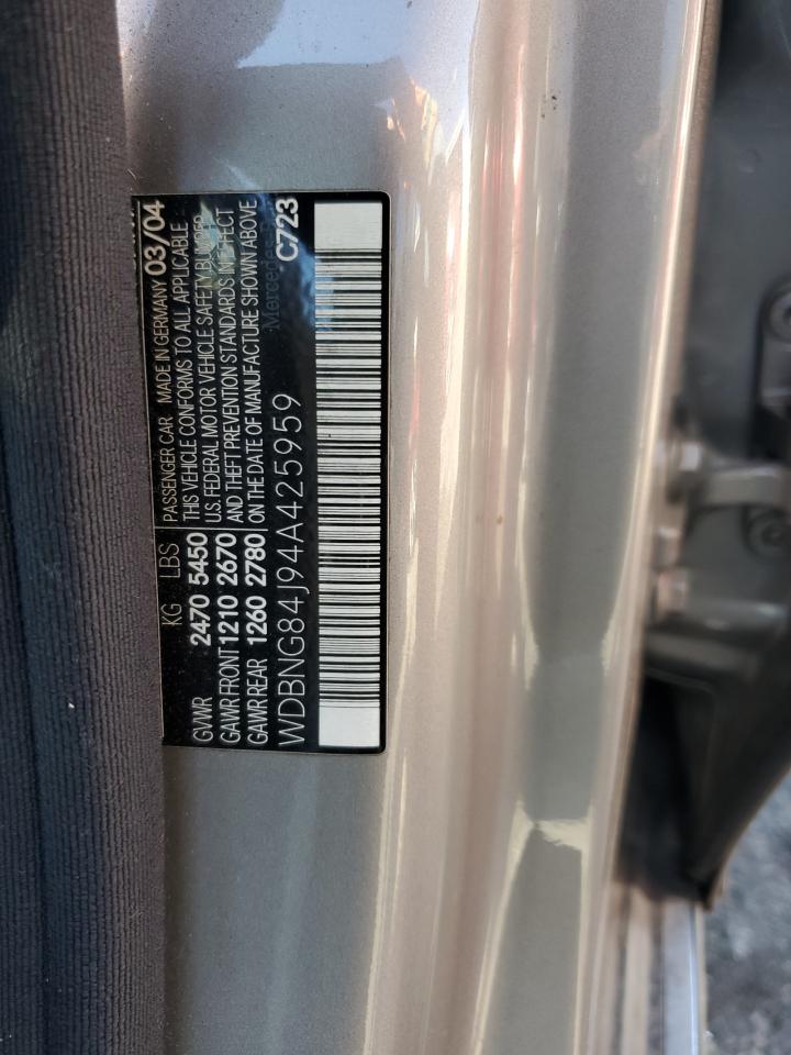 2004 Mercedes-benz S 500 4matic Серебряный vin: WDBNG84J94A425959
