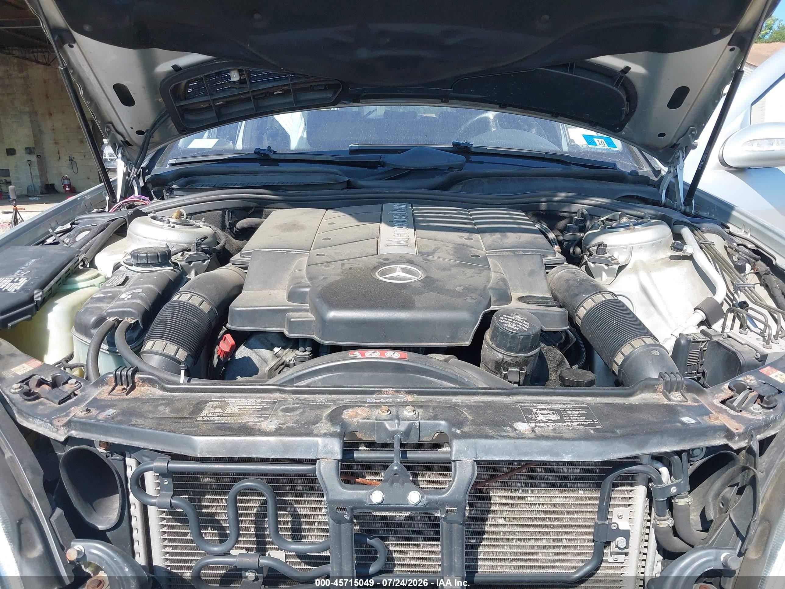 2005 Mercedes-benz S 500 4matic Серый vin: WDBNG84JX5A450645