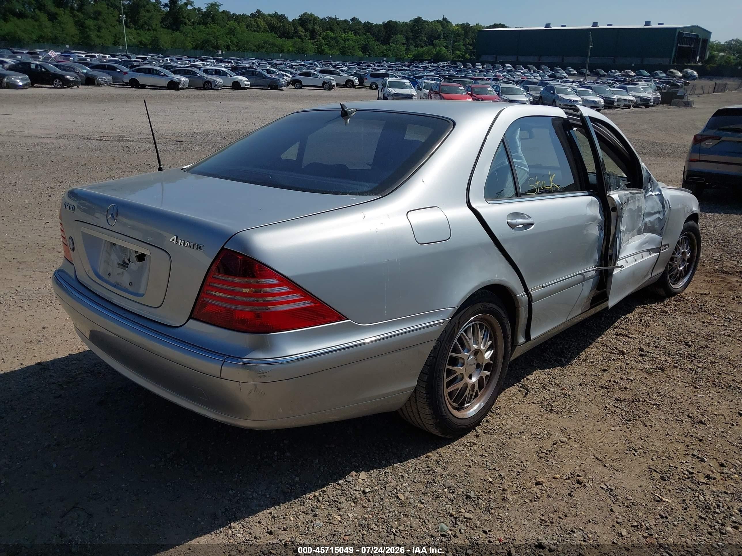 2005 Mercedes-benz S 500 4matic Серый vin: WDBNG84JX5A450645