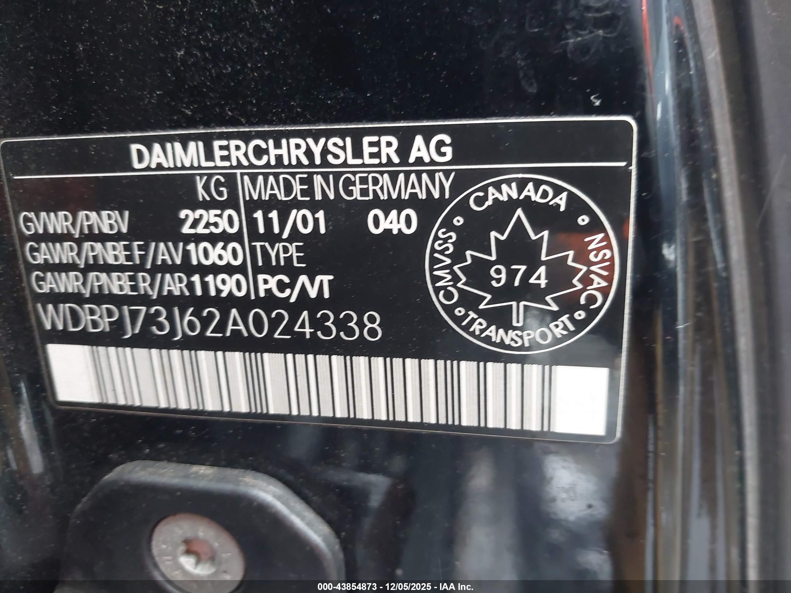 2002 Mercedes-benz Cl 55 Amg   Black vin: WDBPJ73J62A024338