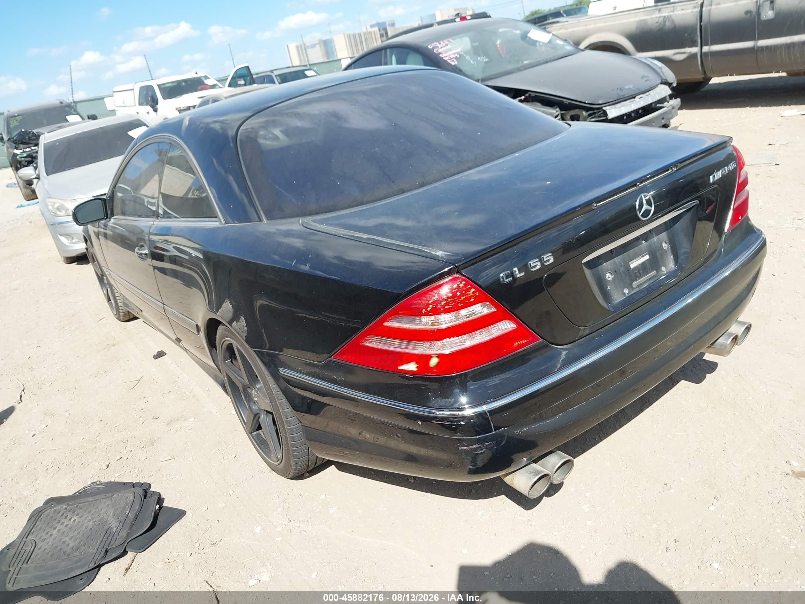 2002 Mercedes-benz Cl 55 Amg Черный vin: WDBPJ73J82A028343