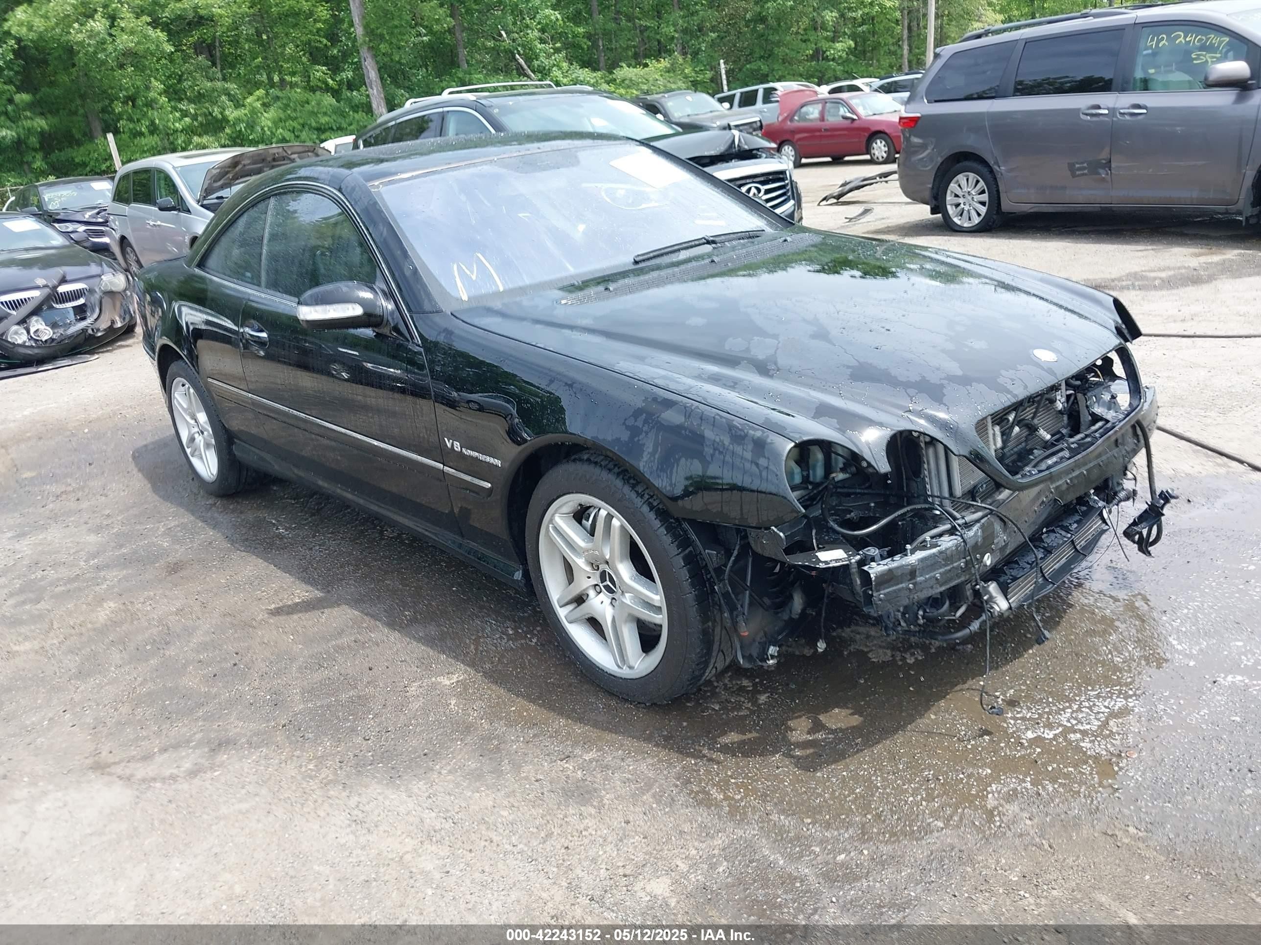 2004 Mercedes-benz Cl 55 Amg   Black vin: WDBPJ74J54A042363