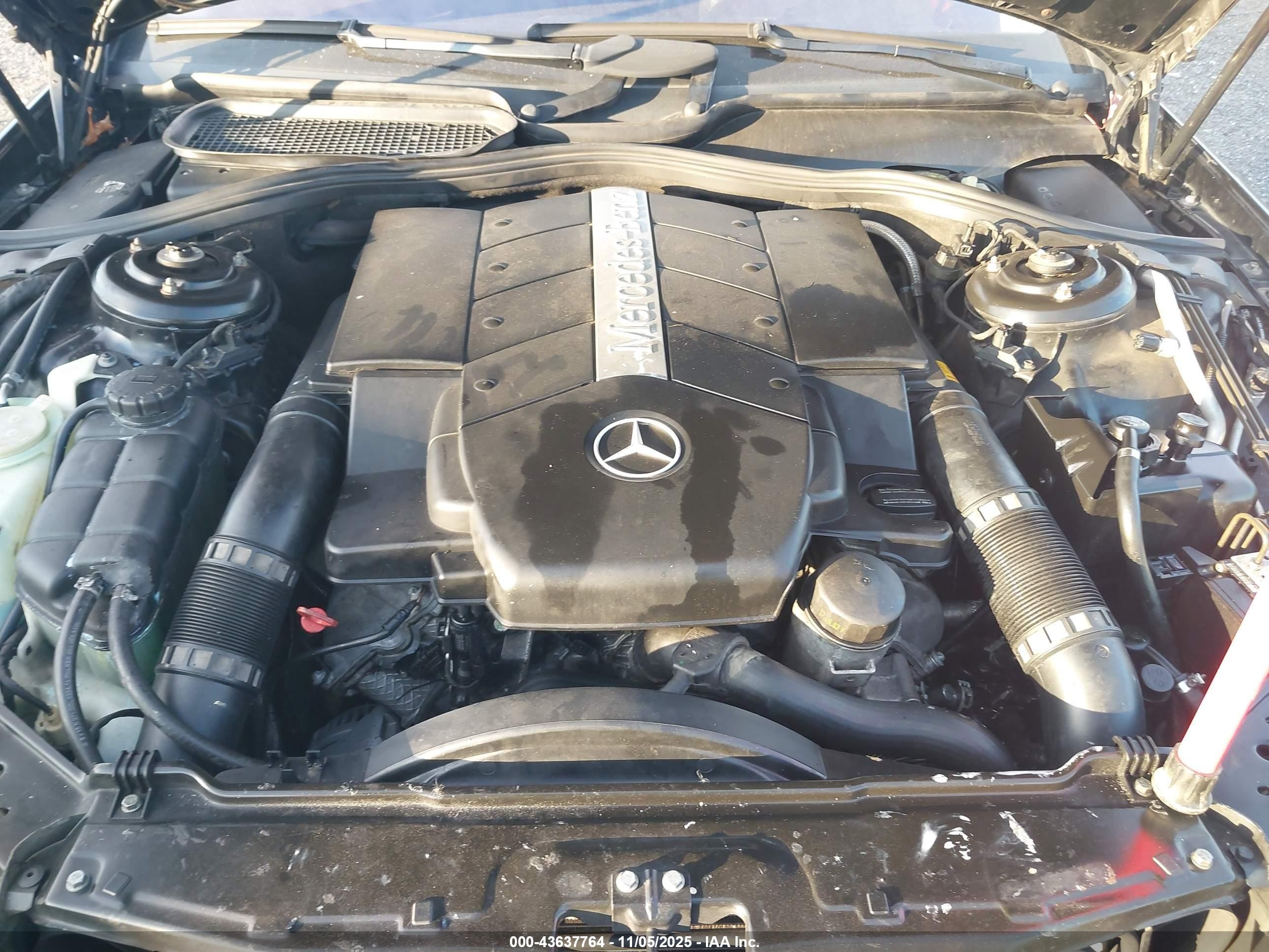 2004 Mercedes-benz Cl 500   Black vin: WDBPJ75J04A039921