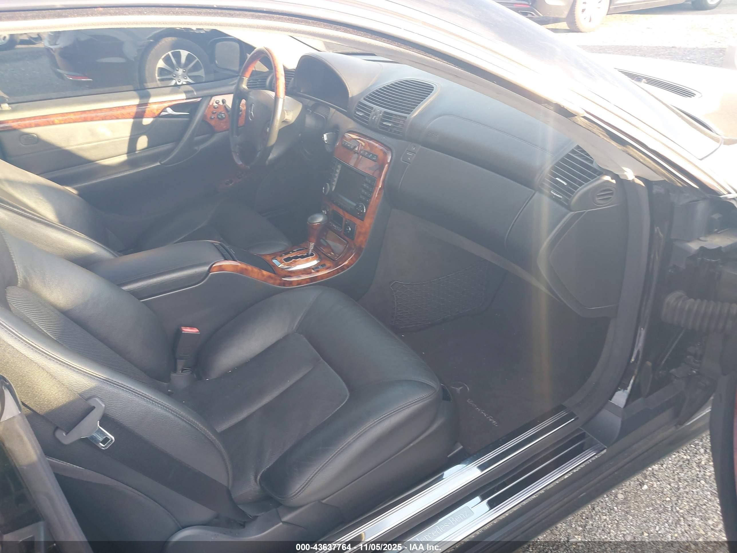2004 Mercedes-benz Cl 500   Black vin: WDBPJ75J04A039921