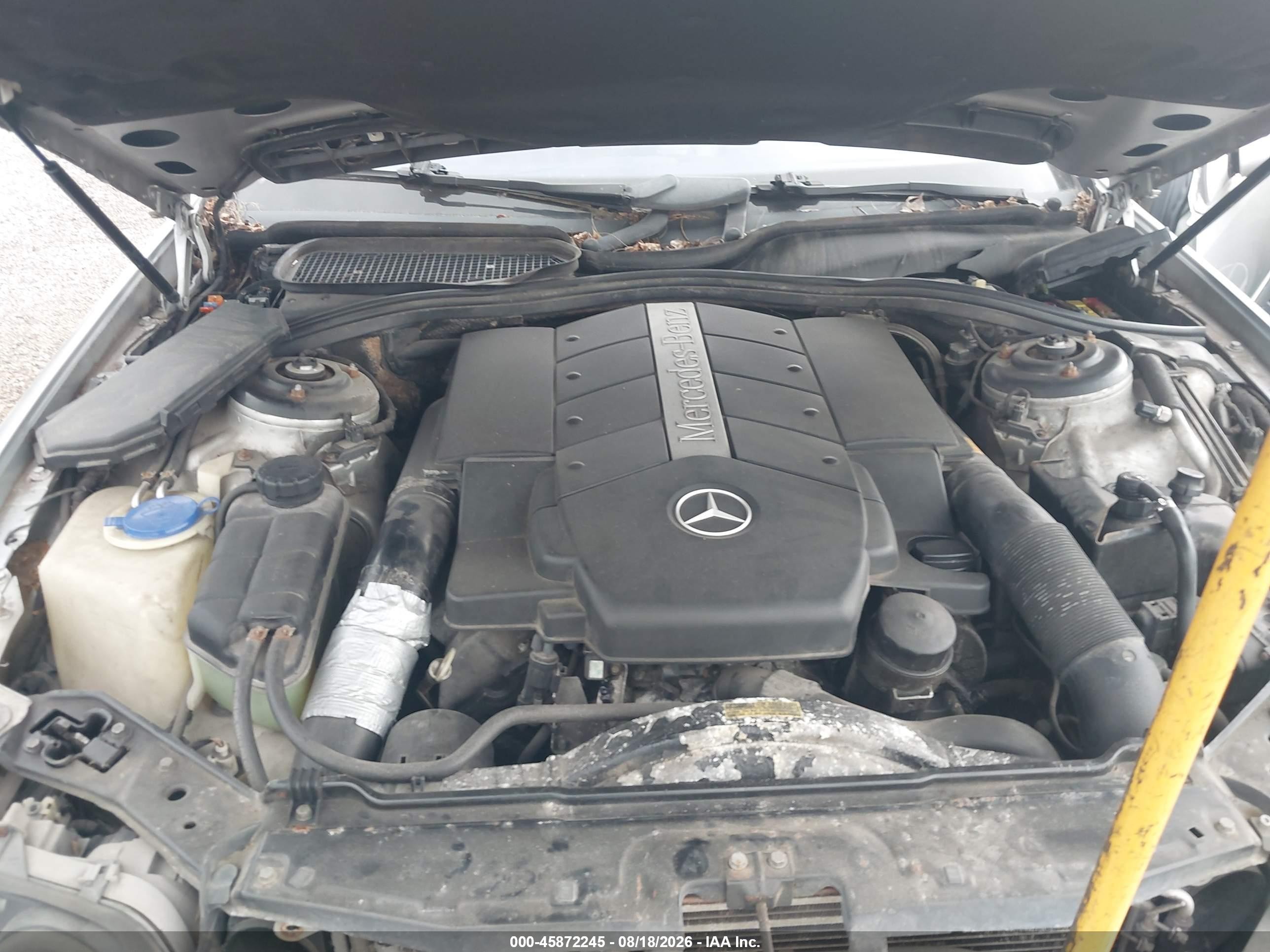 2000 Mercedes-benz Cl 500 Silver vin: WDBPJ75J0YA004222