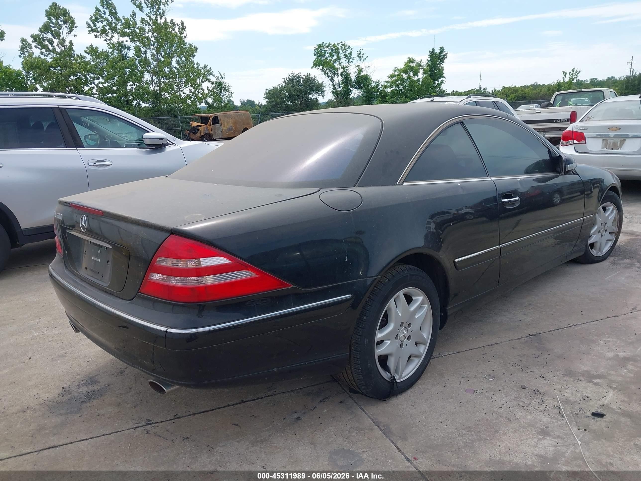2002 Mercedes-benz Cl 500   Черный vin: WDBPJ75J12A028133