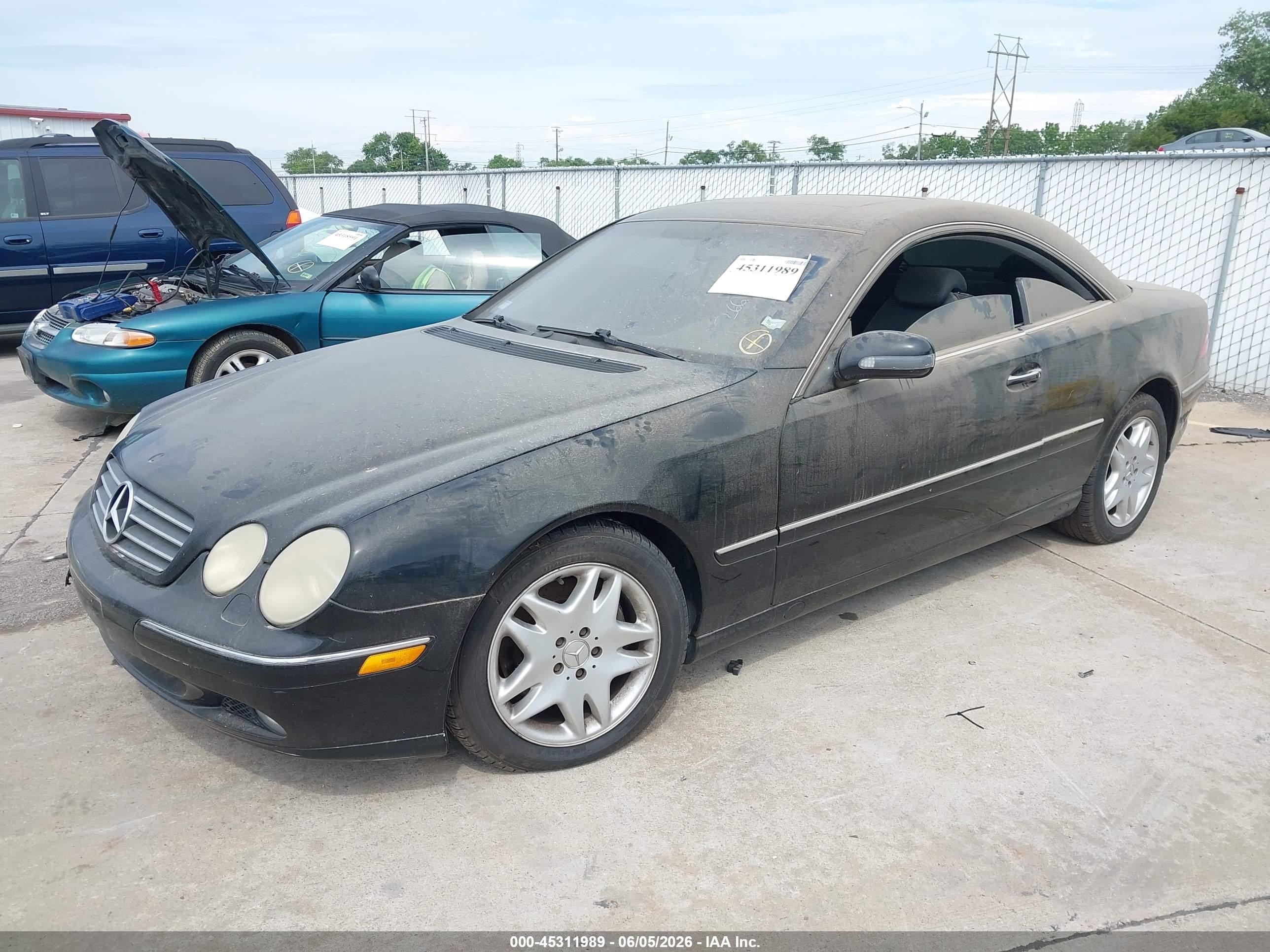 2002 Mercedes-benz Cl 500   Черный vin: WDBPJ75J12A028133
