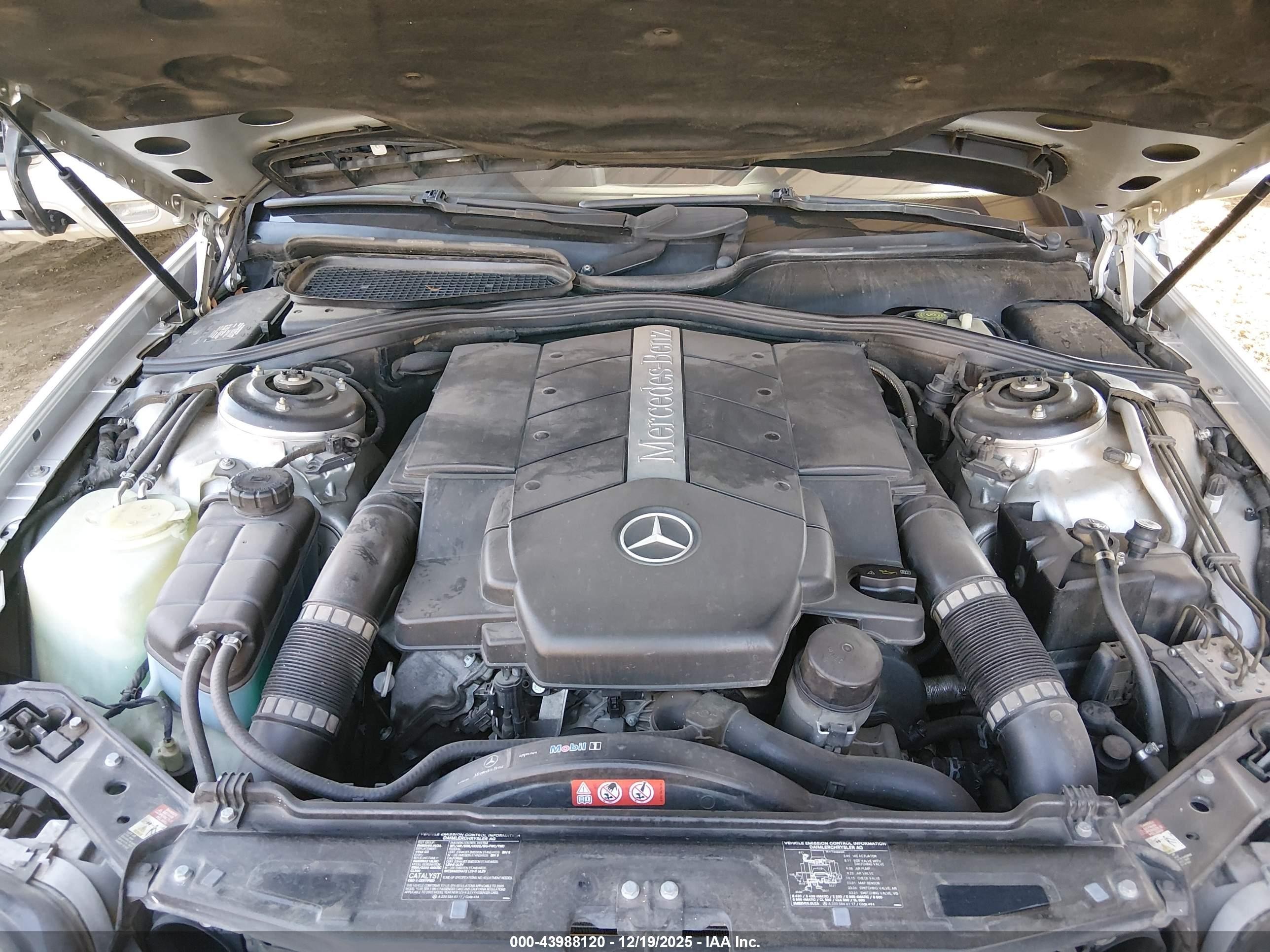 2005 Mercedes-benz Cl 500   White vin: WDBPJ75J15A045423