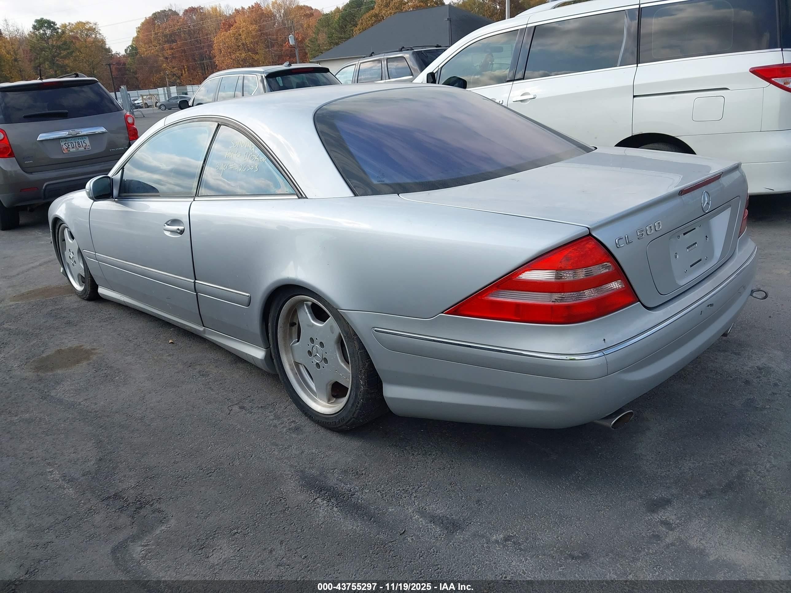 2002 Mercedes-benz Cl 500   Серебряный vin: WDBPJ75J22A021787