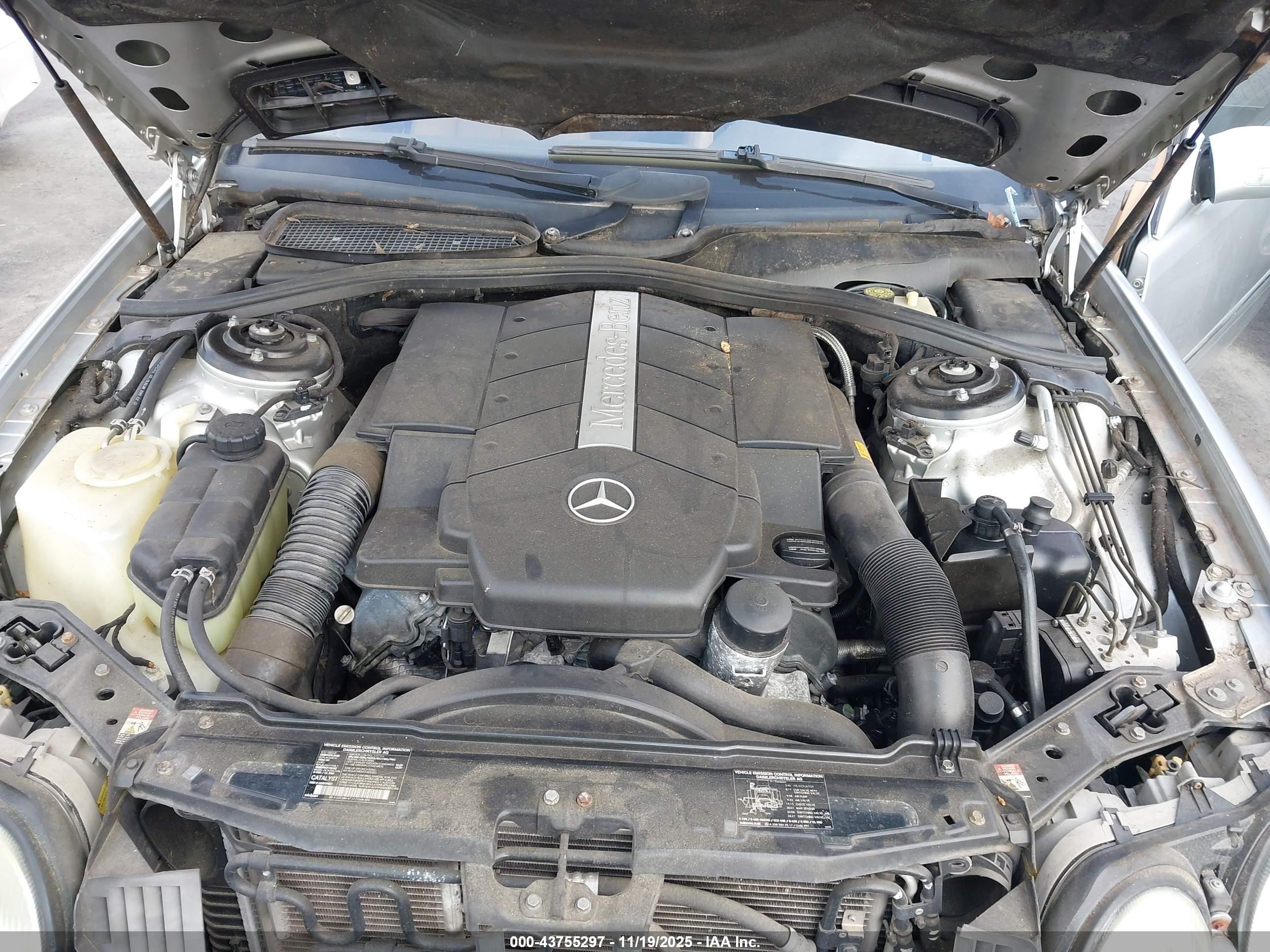 2002 Mercedes-benz Cl 500   Серебряный vin: WDBPJ75J22A021787