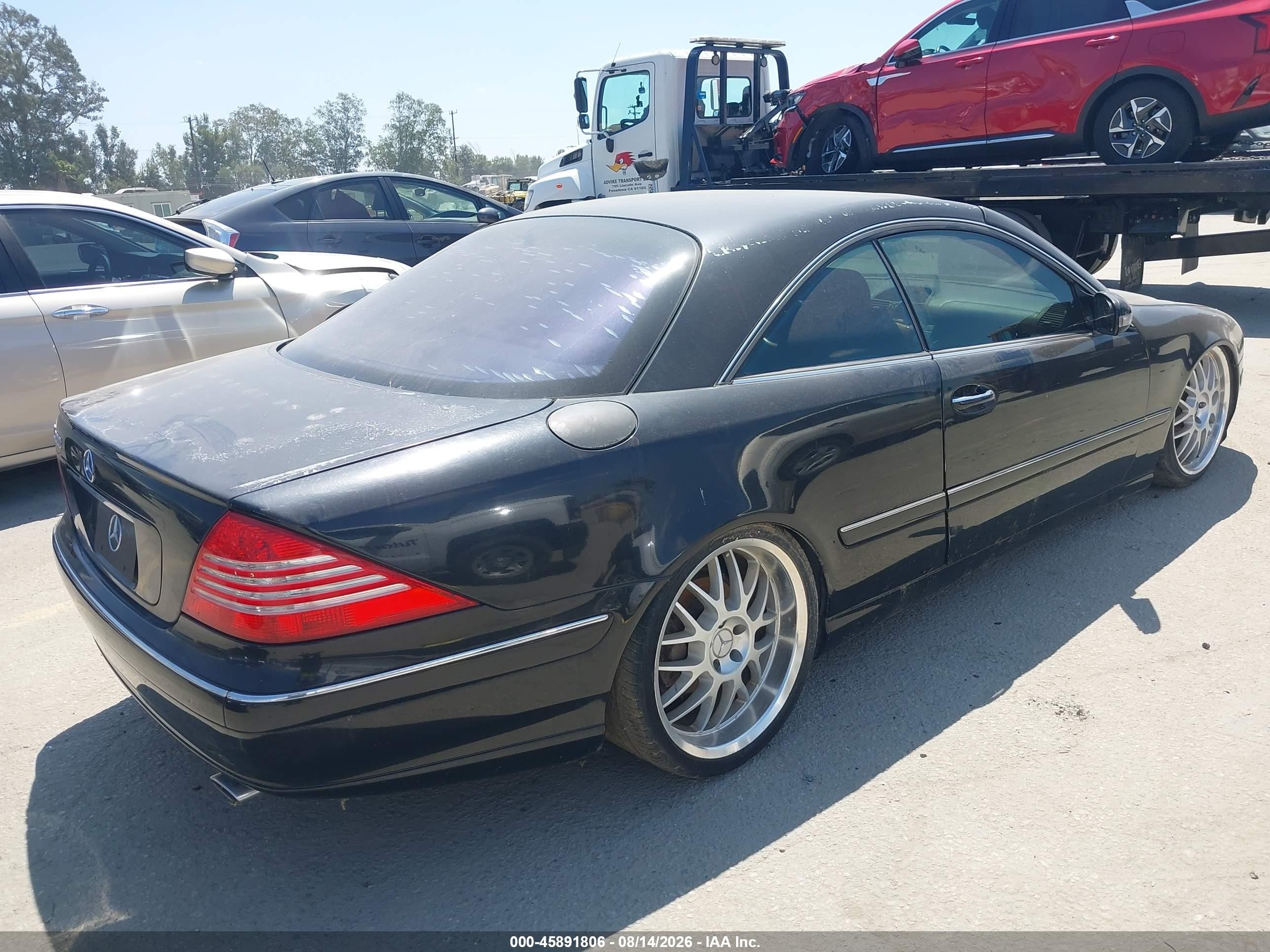 2000 Mercedes-benz Cl 500   Black vin: WDBPJ75J2YA001709