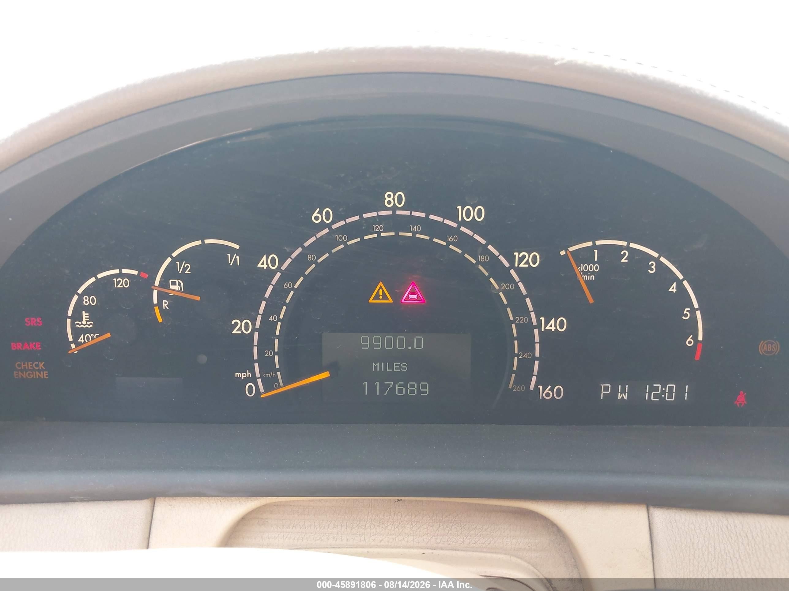 2000 Mercedes-benz Cl 500   Black vin: WDBPJ75J2YA001709
