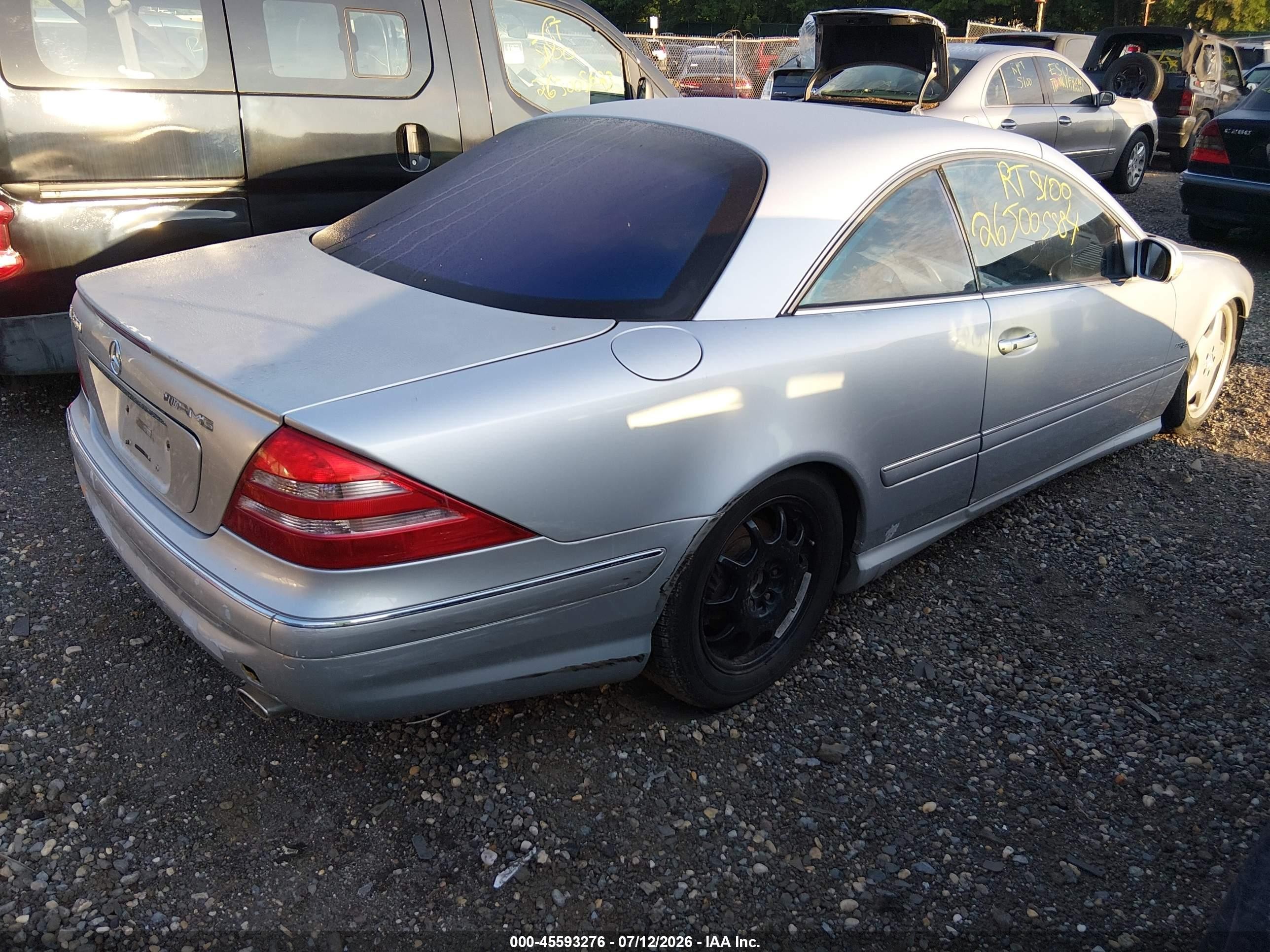 2002 Mercedes-benz Cl 500   Gray vin: WDBPJ75J32A027193