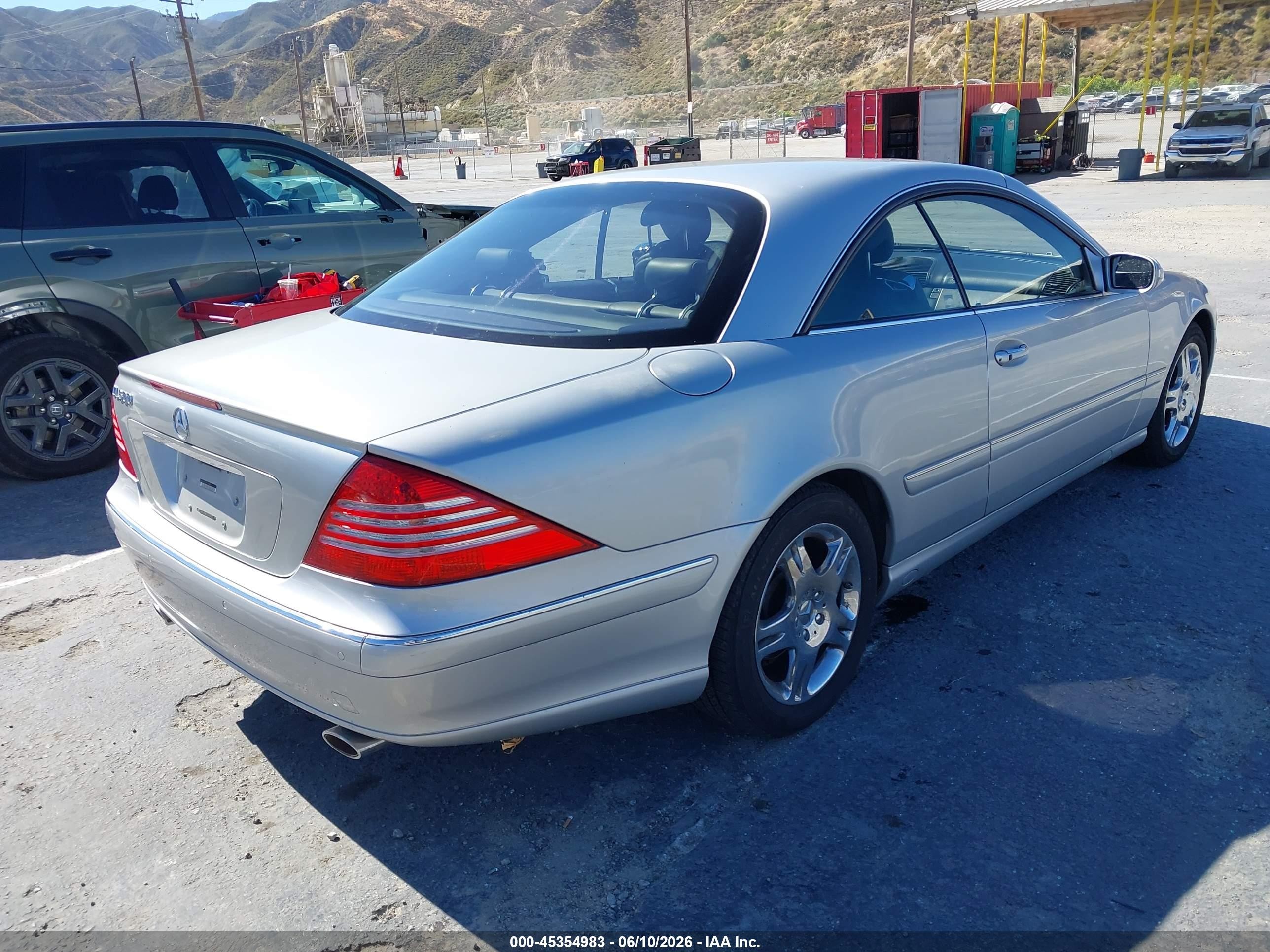 2004 Mercedes-benz Cl 500   Серебряный vin: WDBPJ75J34A038584