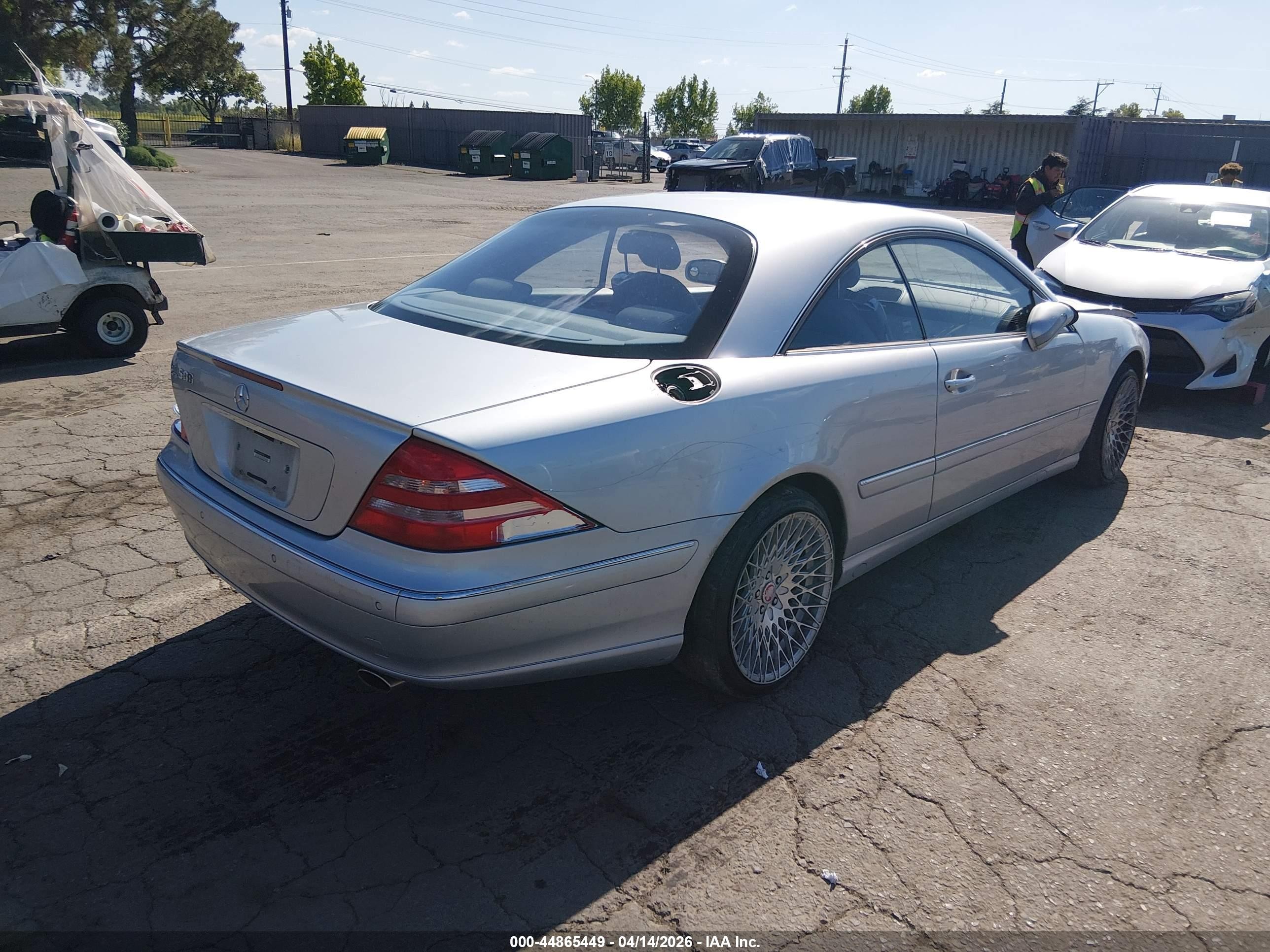 2002 Mercedes-benz Cl 500   Silver vin: WDBPJ75J42A028689