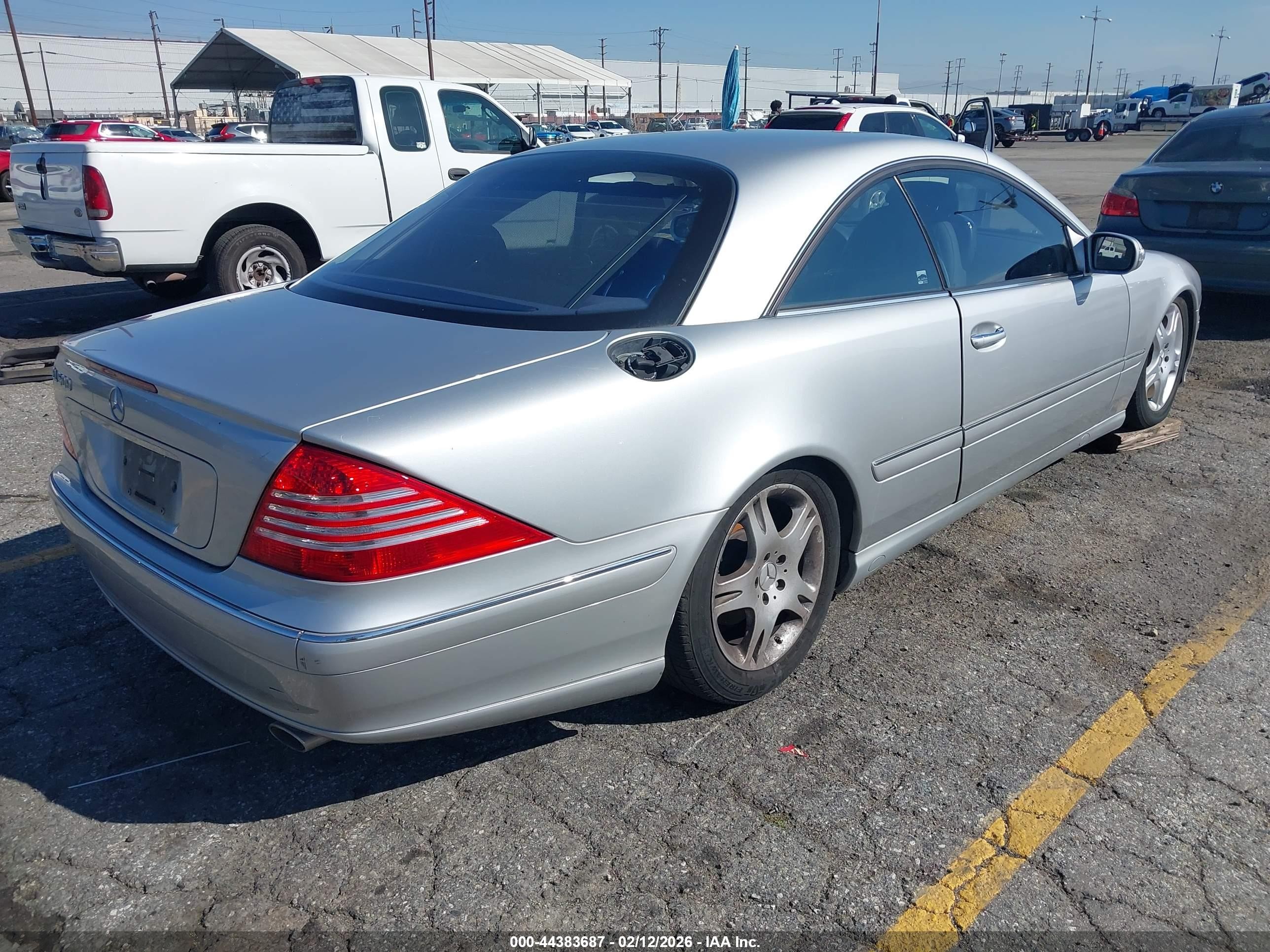2004 Mercedes-benz Cl 500   Silver vin: WDBPJ75J54A039476