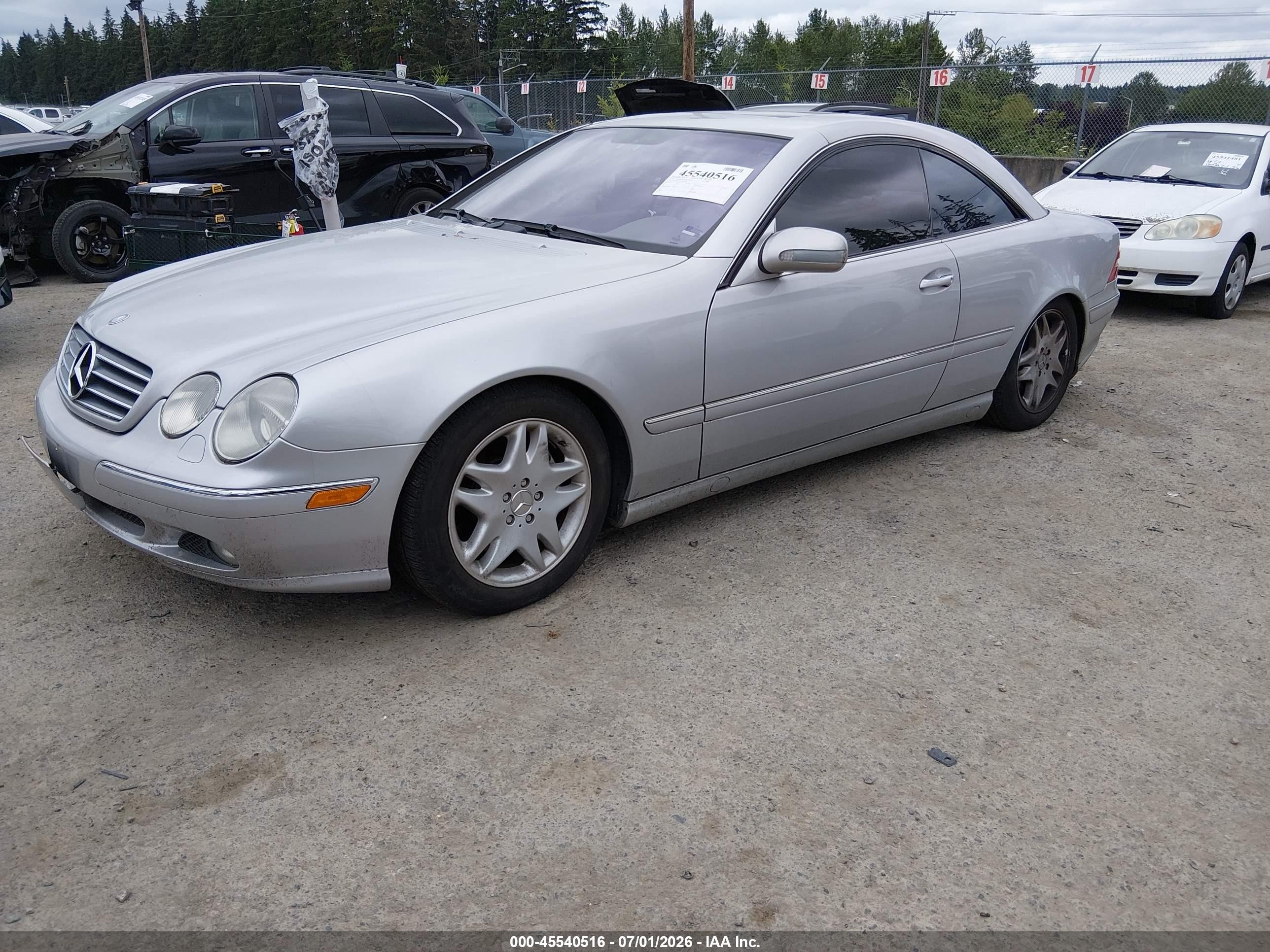 2002 Mercedes-benz Cl 500   Silver vin: WDBPJ75J62A029388