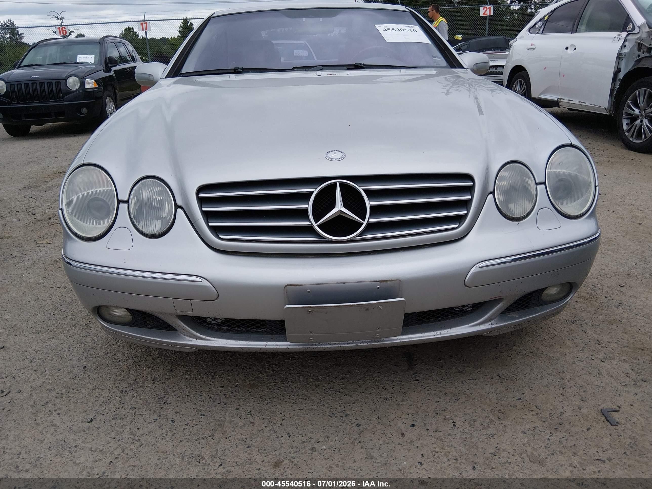2002 Mercedes-benz Cl 500   Silver vin: WDBPJ75J62A029388