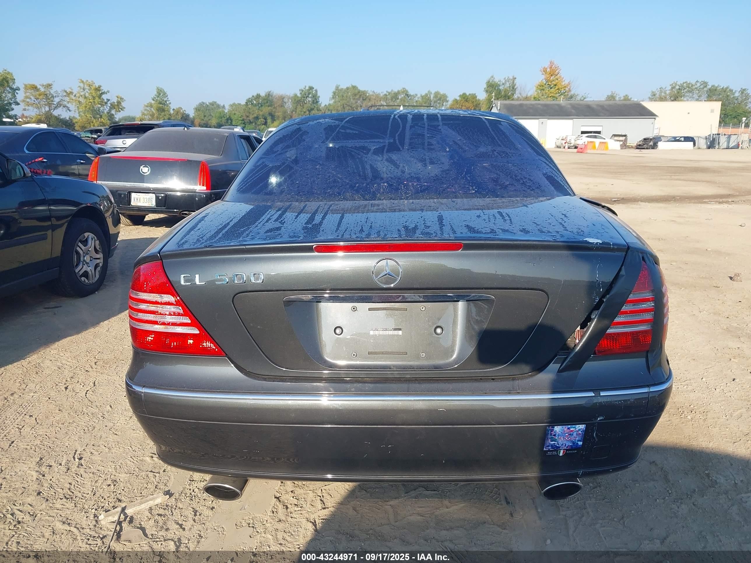 2004 Mercedes-benz Cl 500   Black vin: WDBPJ75J64A041527