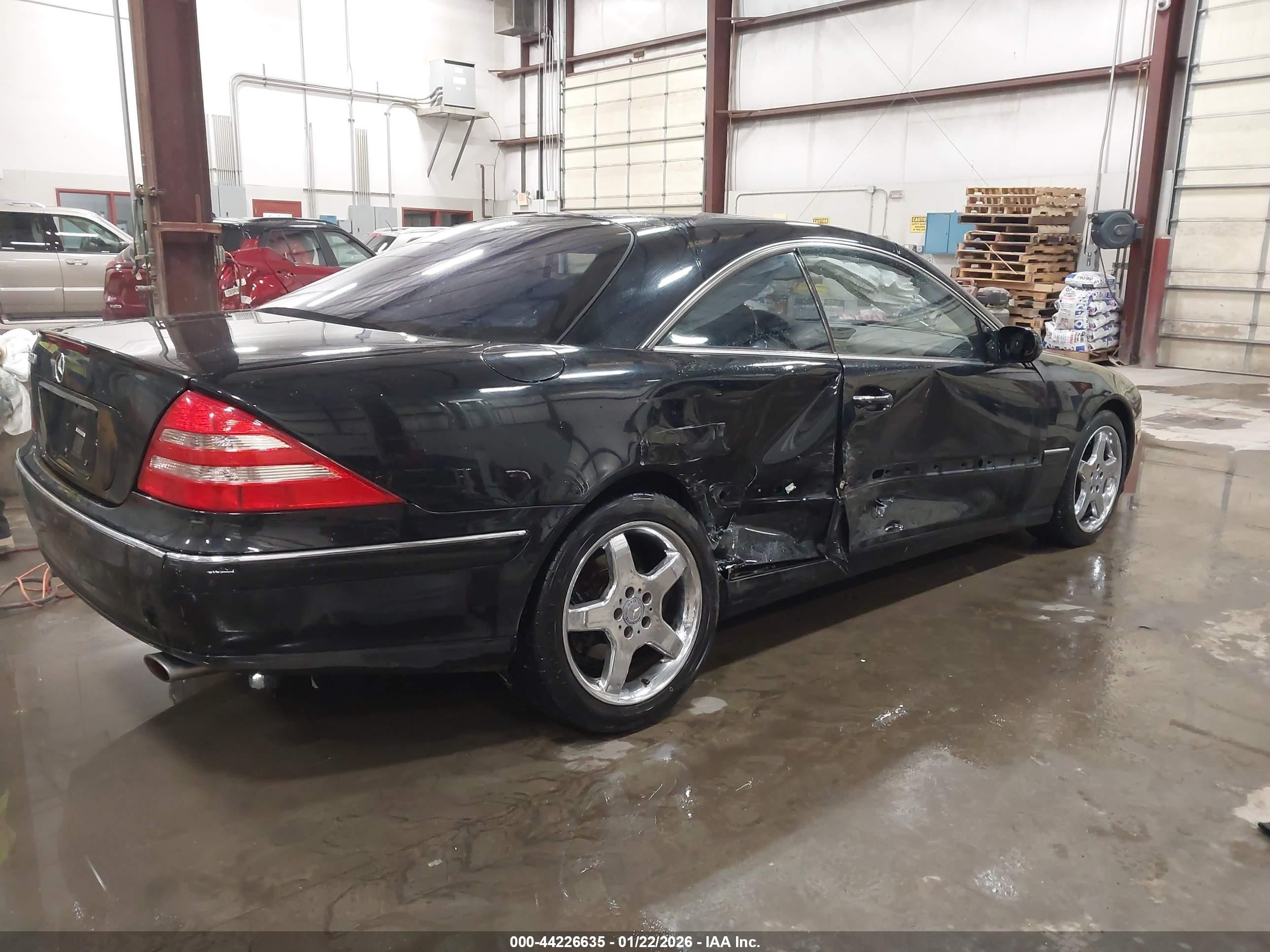 2002 Mercedes-benz Cl 500   Black vin: WDBPJ75J72A022594