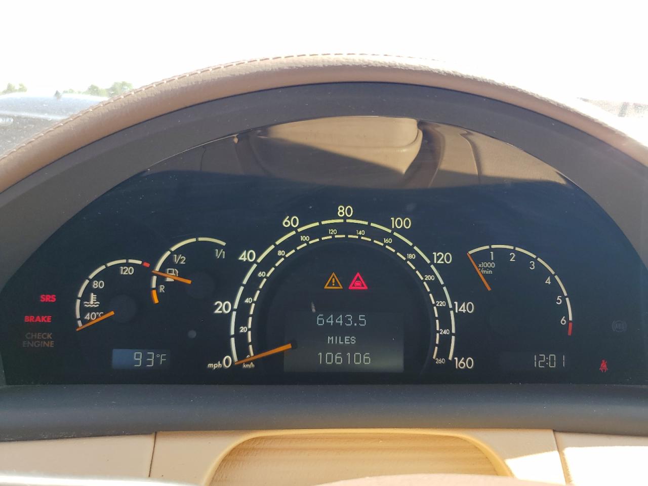 2000 Mercedes-benz Cl 500 Black vin: WDBPJ75J7YA005903