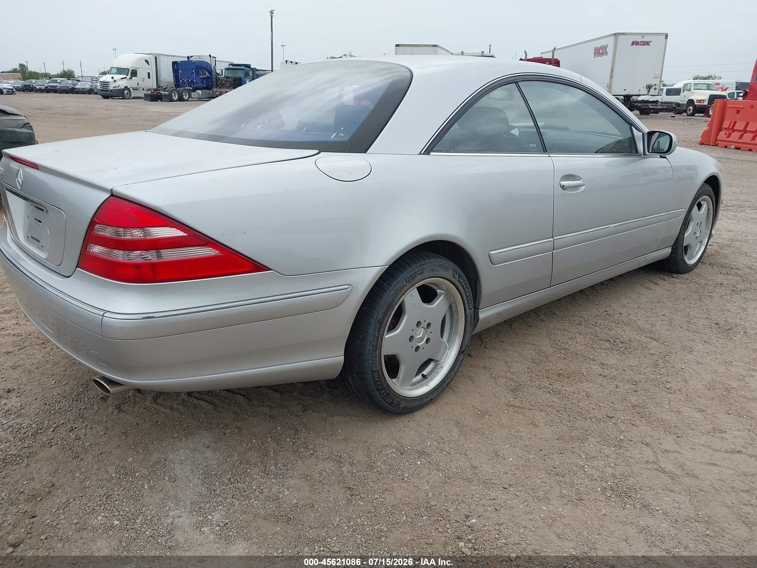 2002 Mercedes-benz Cl 500   Silver vin: WDBPJ75J82A027125