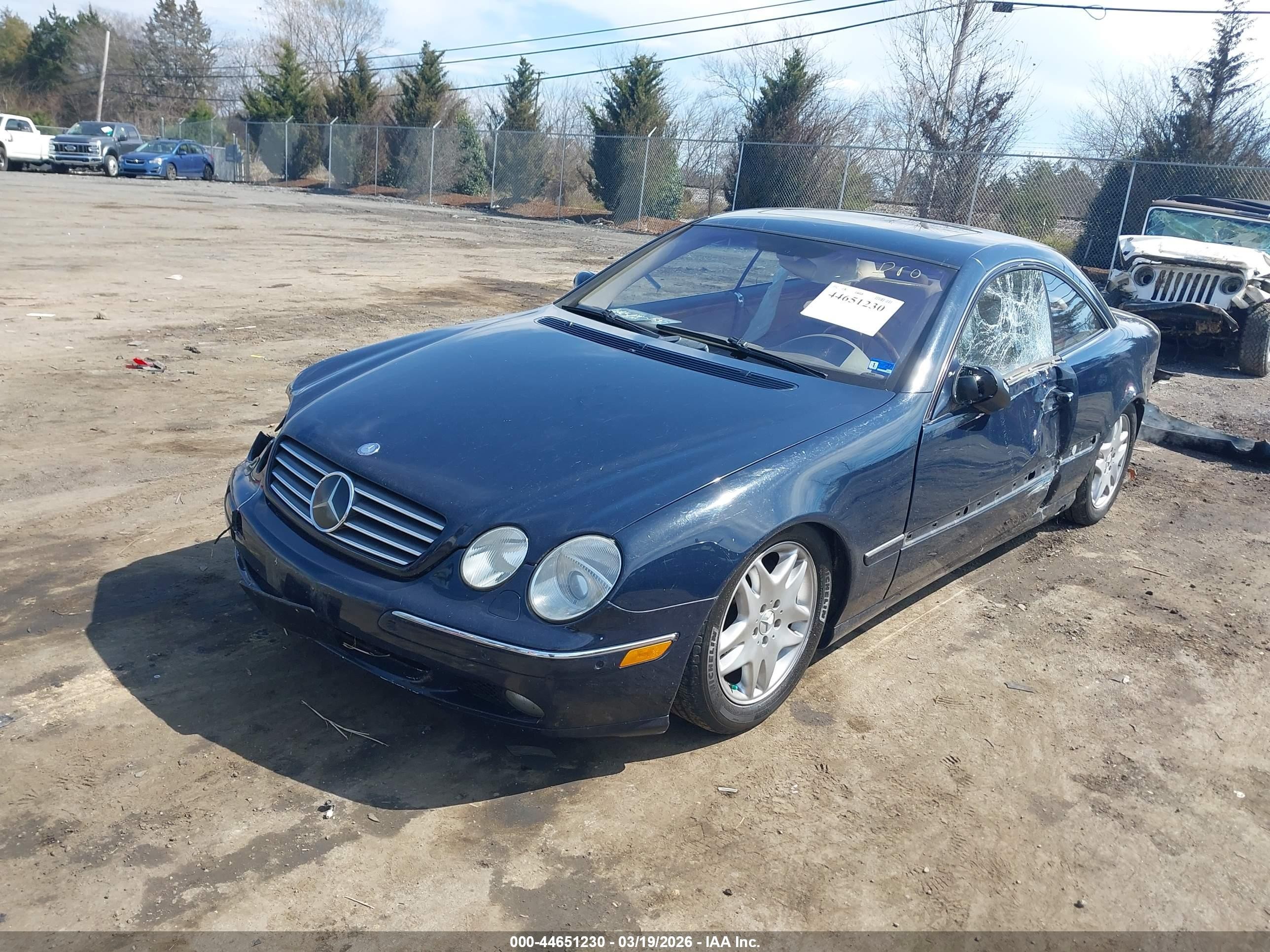 2002 Mercedes-benz Cl 500   Blue vin: WDBPJ75J82A030901