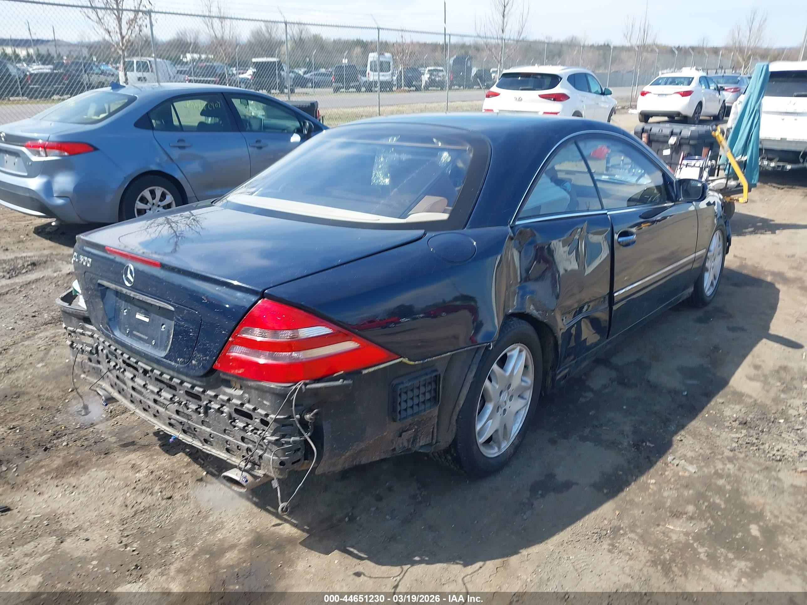 2002 Mercedes-benz Cl 500   Blue vin: WDBPJ75J82A030901
