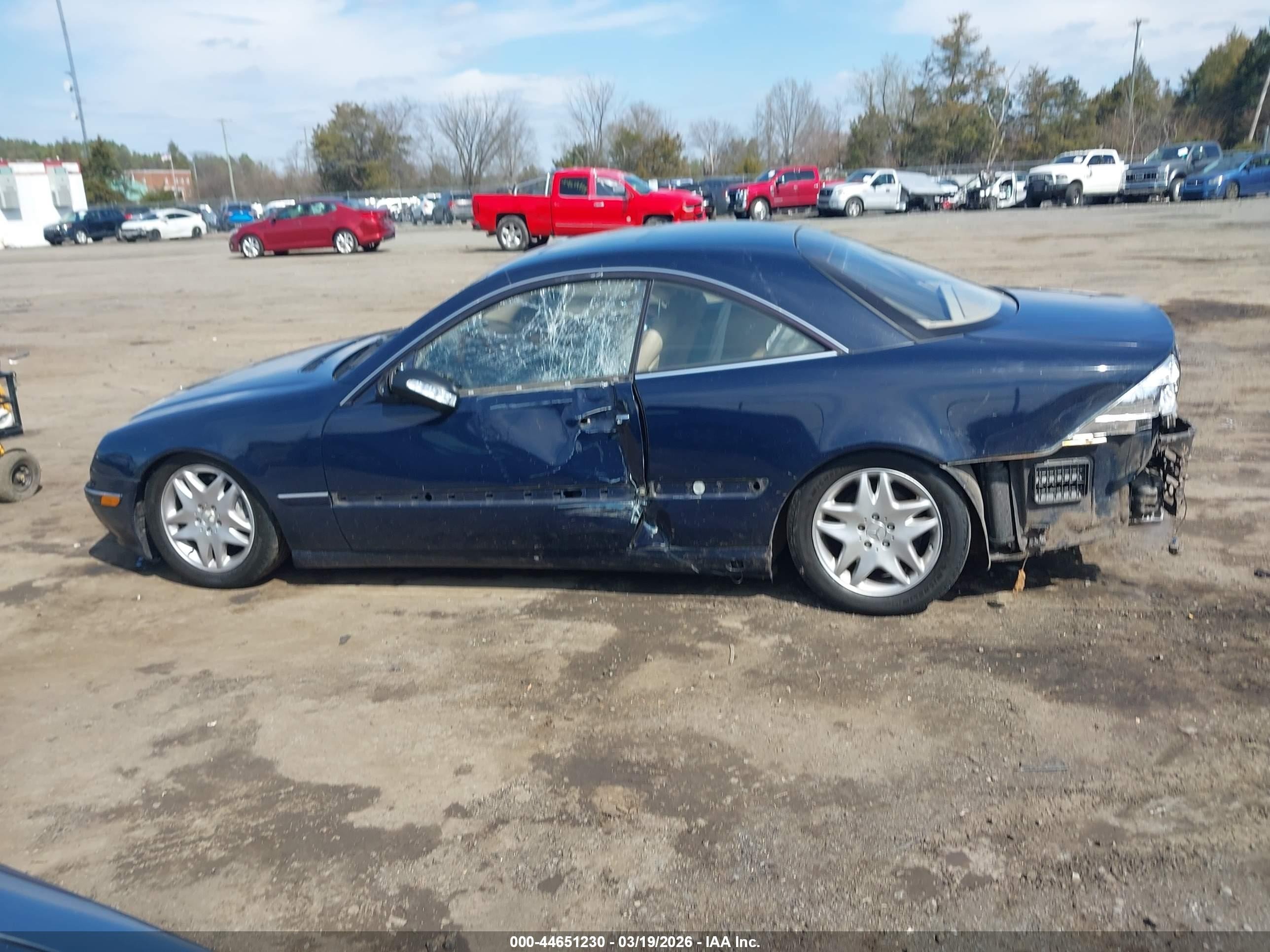2002 Mercedes-benz Cl 500   Blue vin: WDBPJ75J82A030901